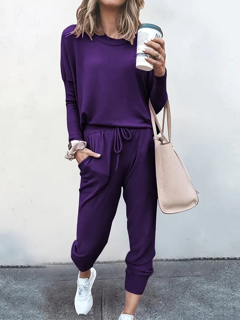 Victoria – Crew Neck Sweatshirt And Joggers Lounge Set