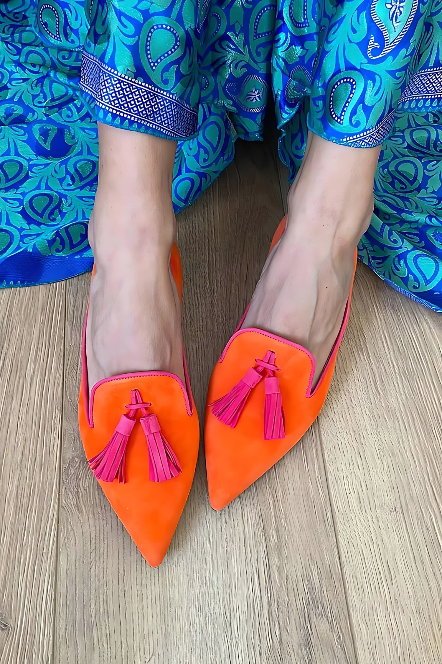 Eden – Suede Tassel Pointed Toe Loafers