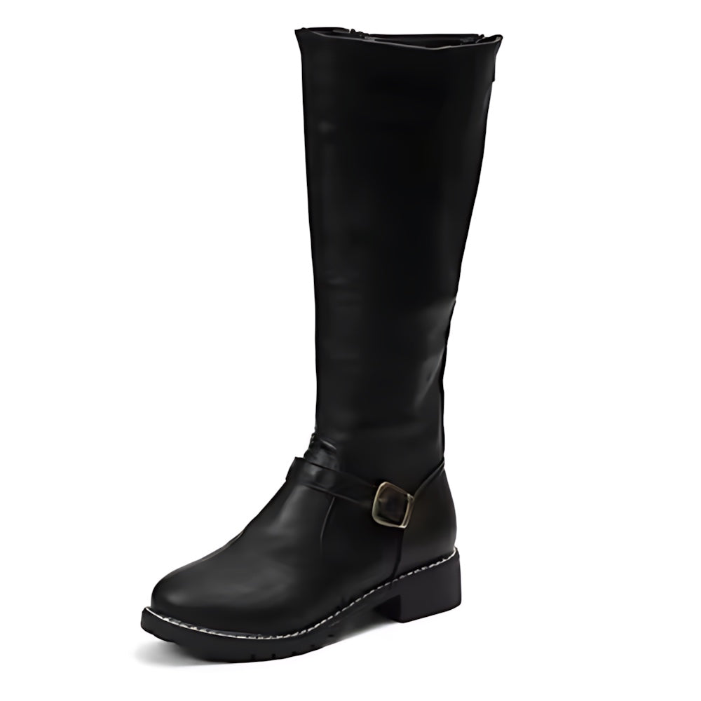 Edith – Leather Knee High Riding Boots