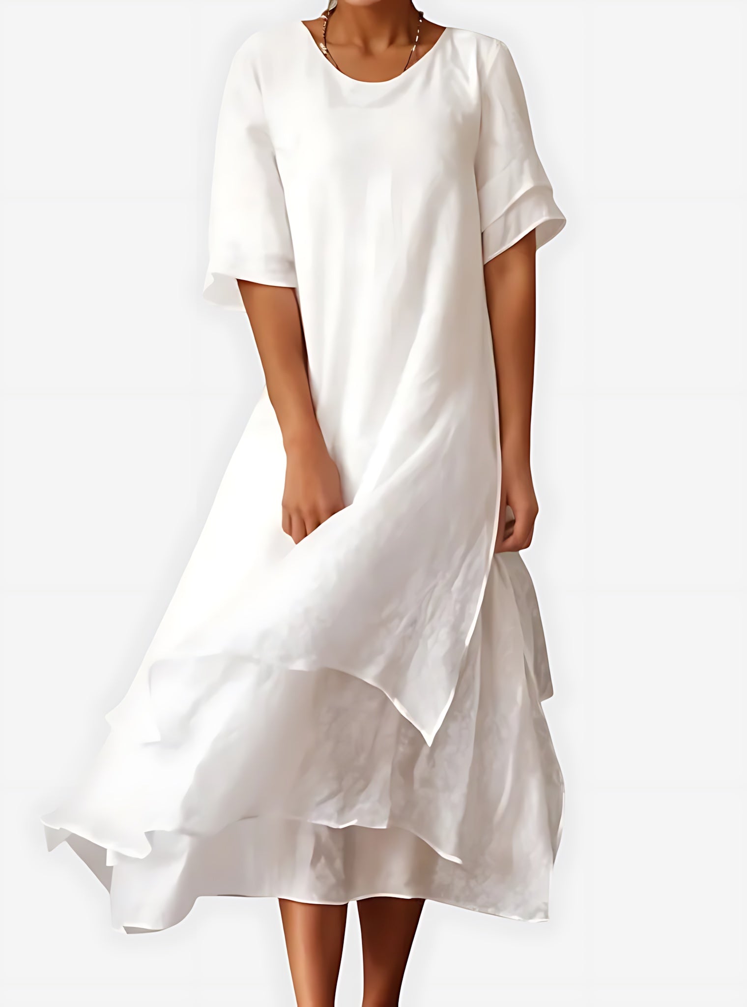 Eliana – Chiffon Tiered Ruffle Summer Midi Dress
