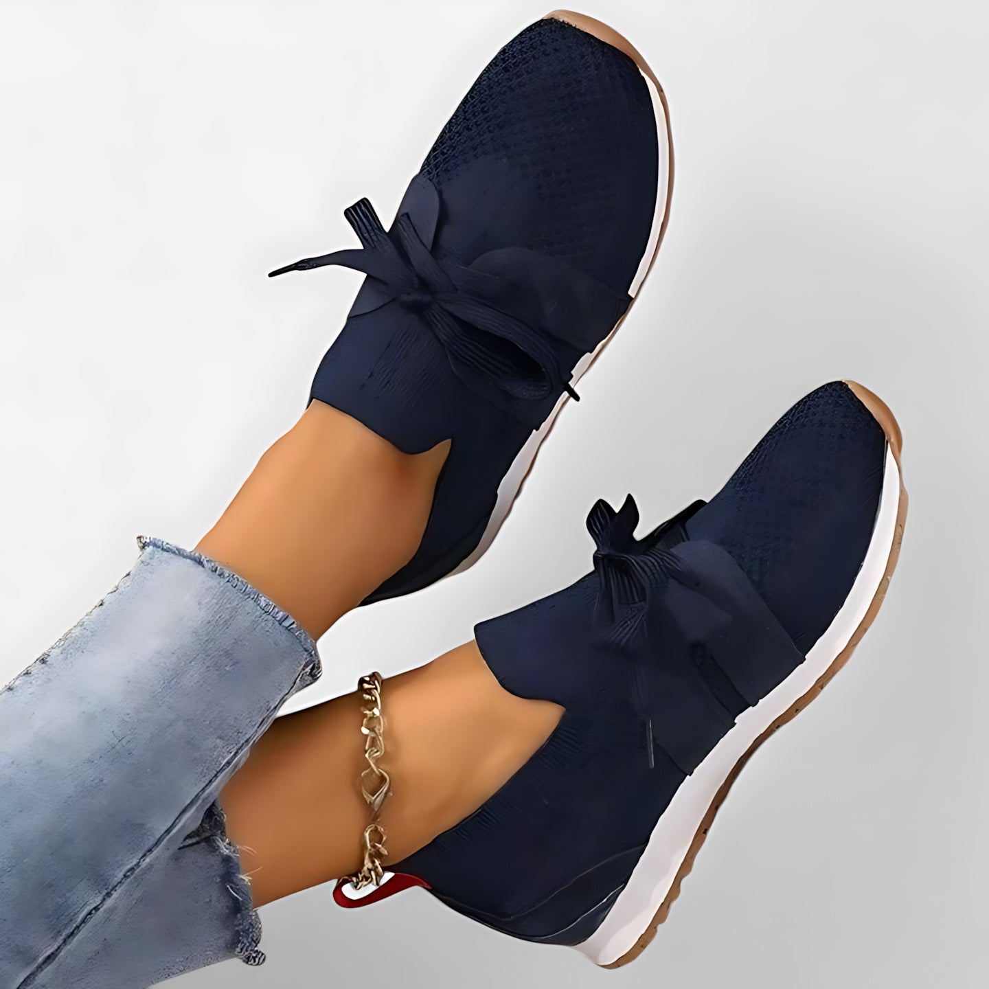 Elise – Stretch Knit Lace Up Sock Sneakers