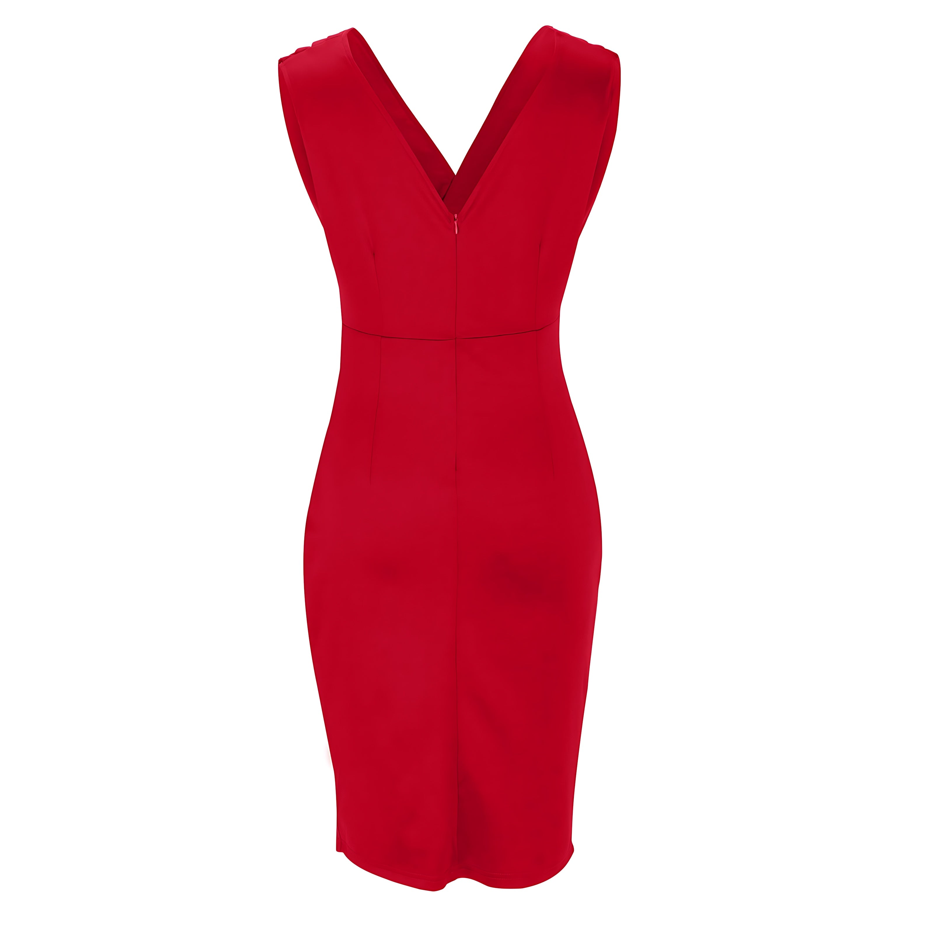 Elise – V Neck Ruched Bodycon Mini Dress
