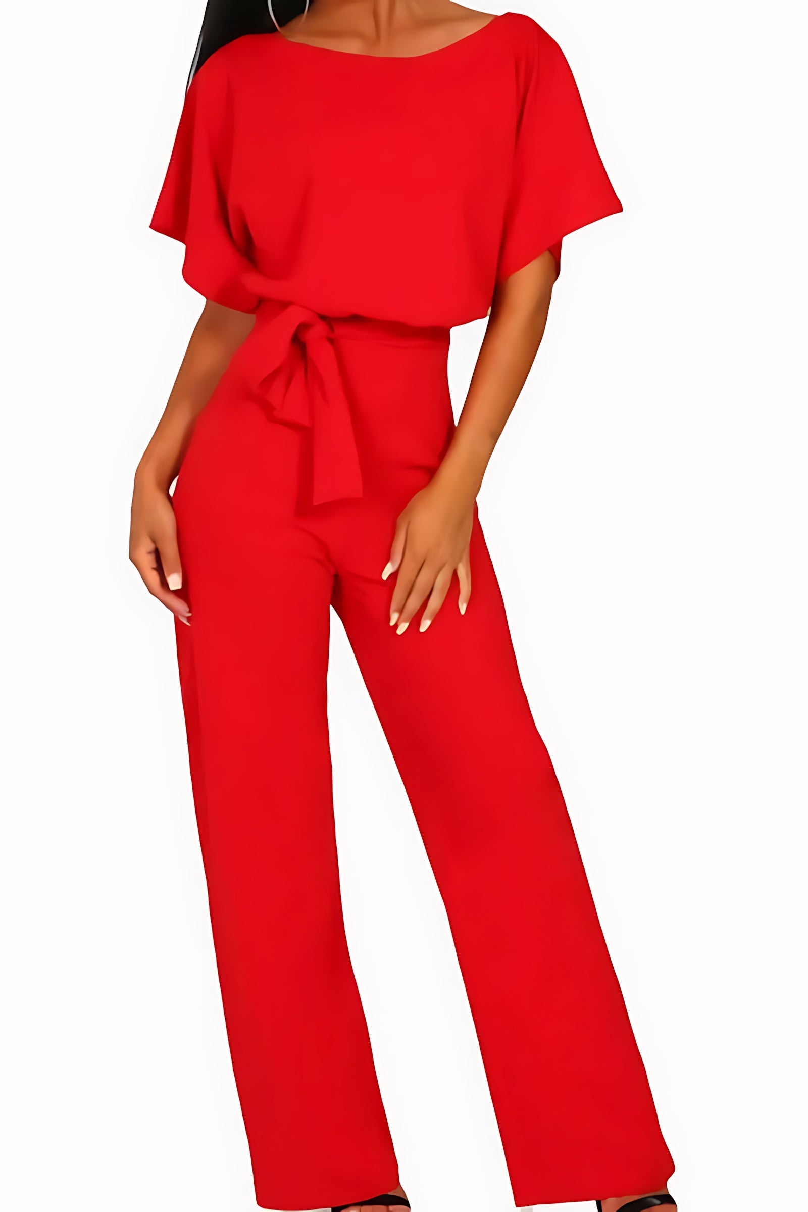 Eliza – Batwing Sleeve Formal Wide Leg Jumpsuit