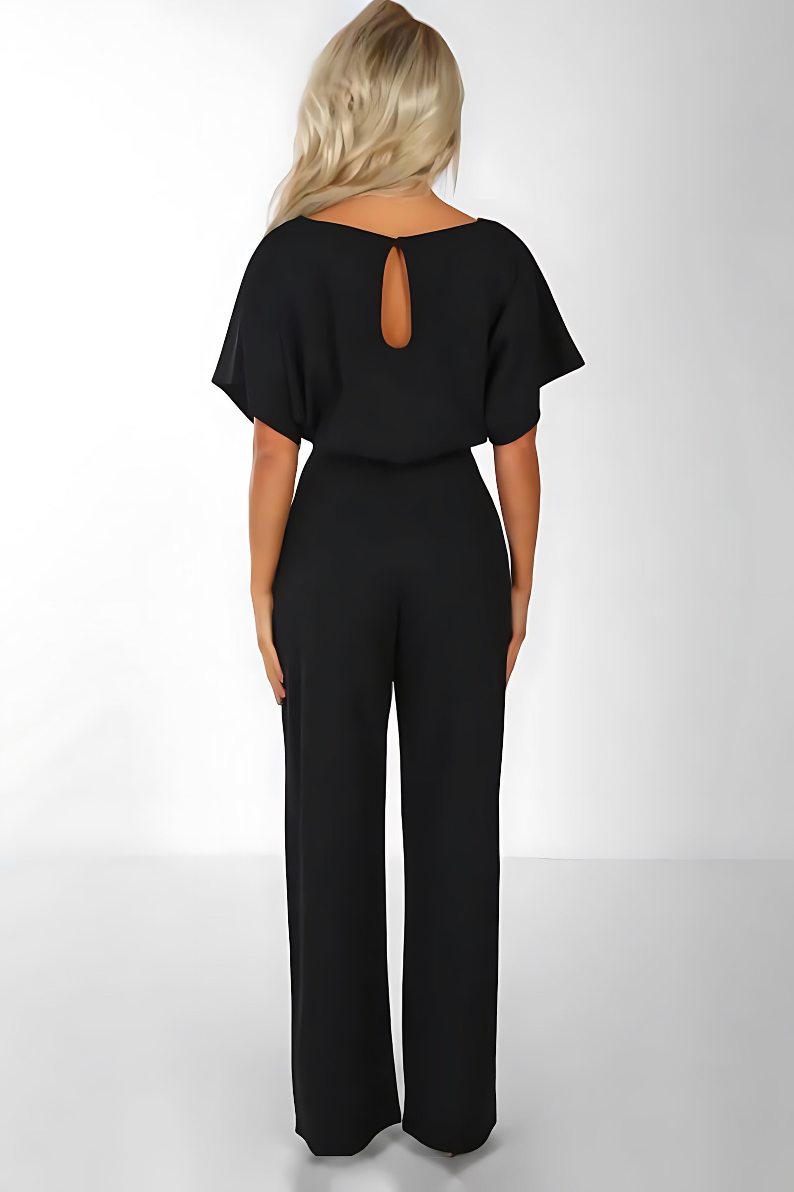 Eliza – Batwing Sleeve Formal Wide Leg Jumpsuit