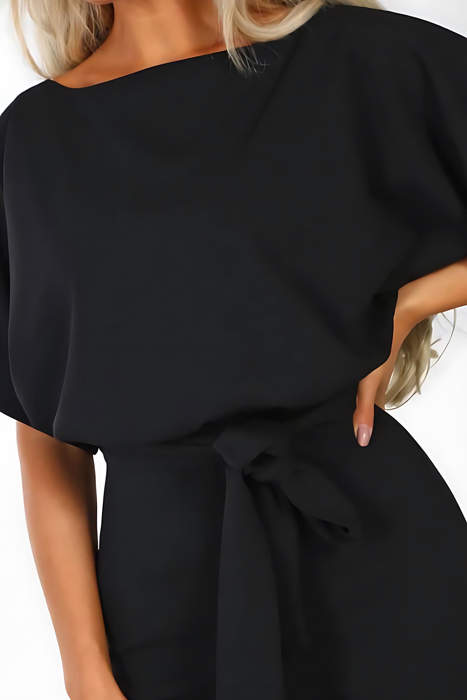 Eliza – Batwing Sleeve Formal Wide Leg Jumpsuit
