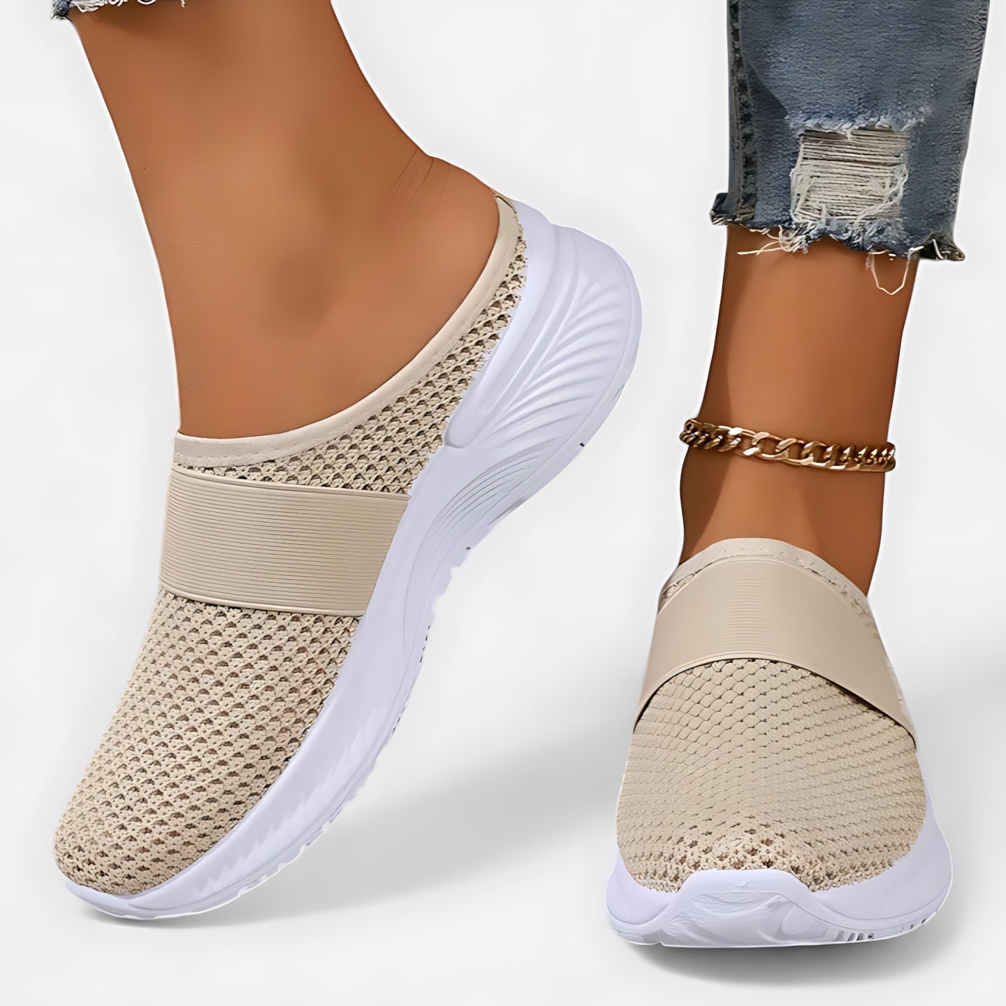 Eliza – Mesh Closed Toe Sneaker Mules