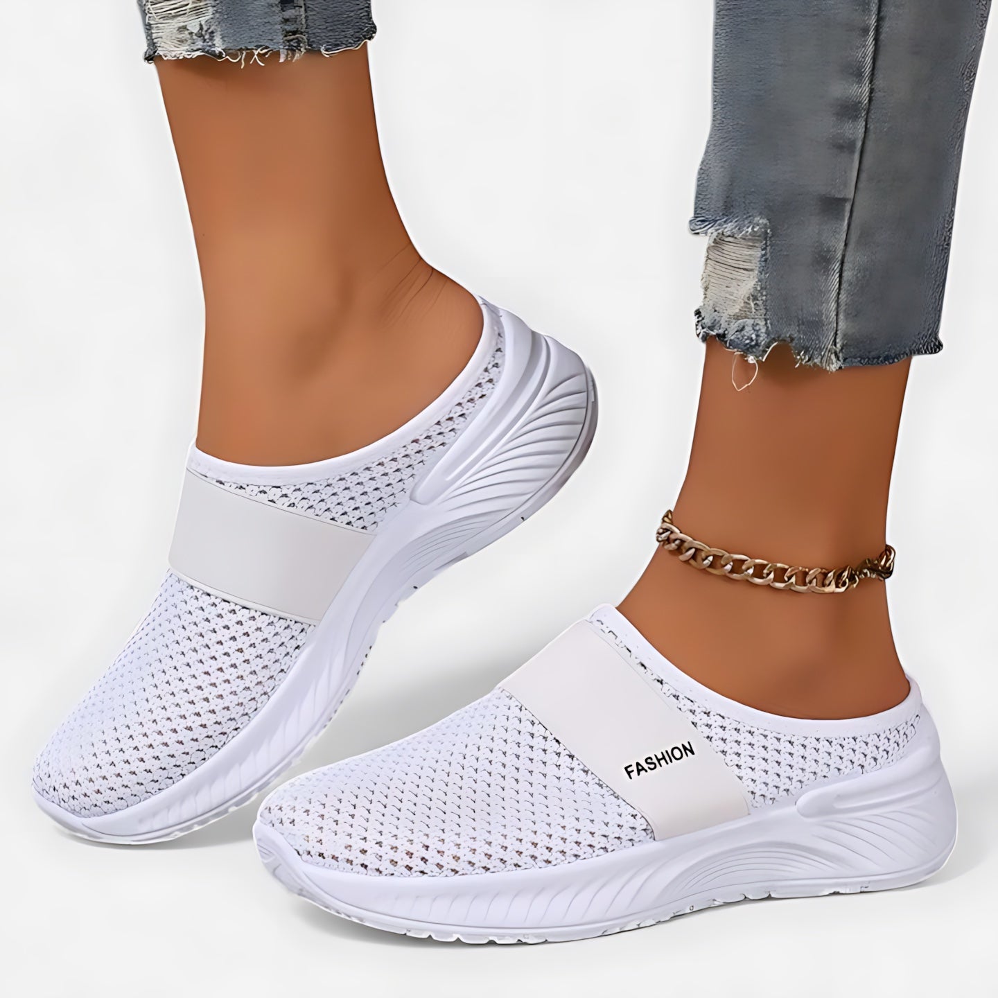 Eliza – Mesh Closed Toe Sneaker Mules