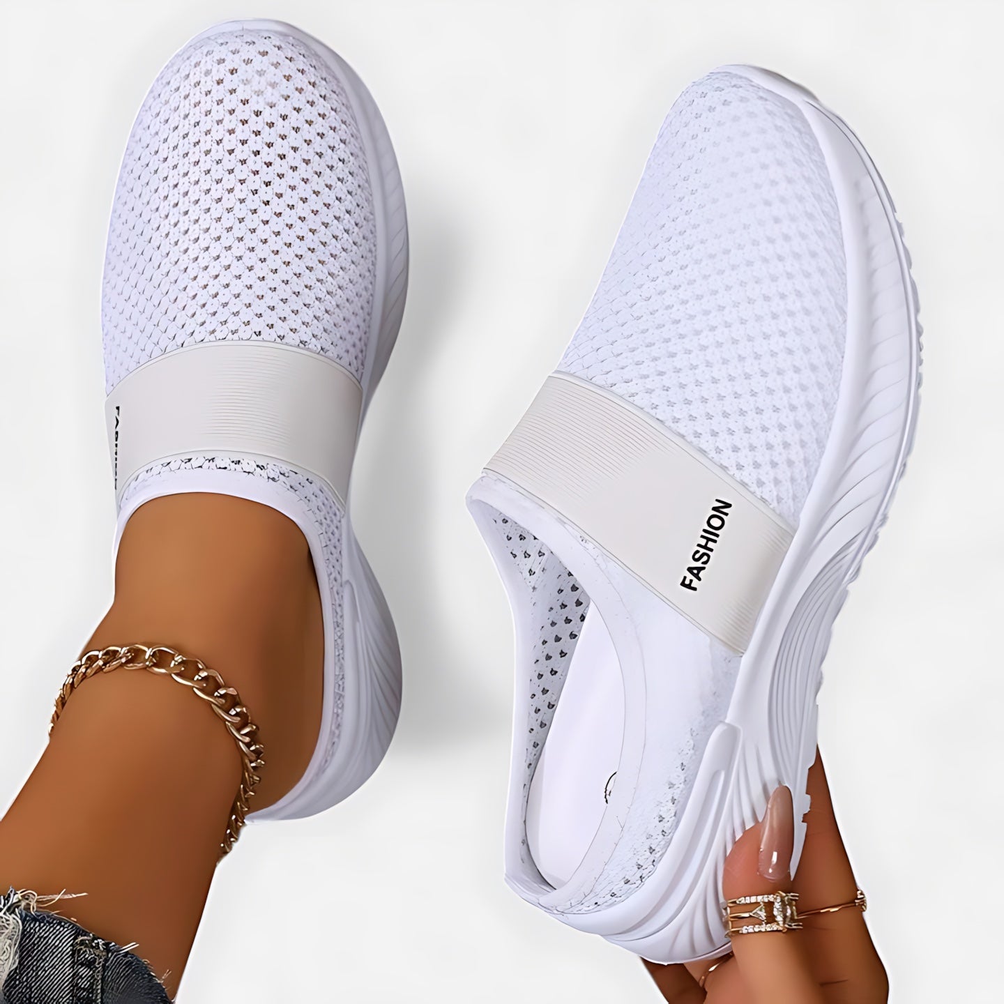 Eliza – Mesh Closed Toe Sneaker Mules