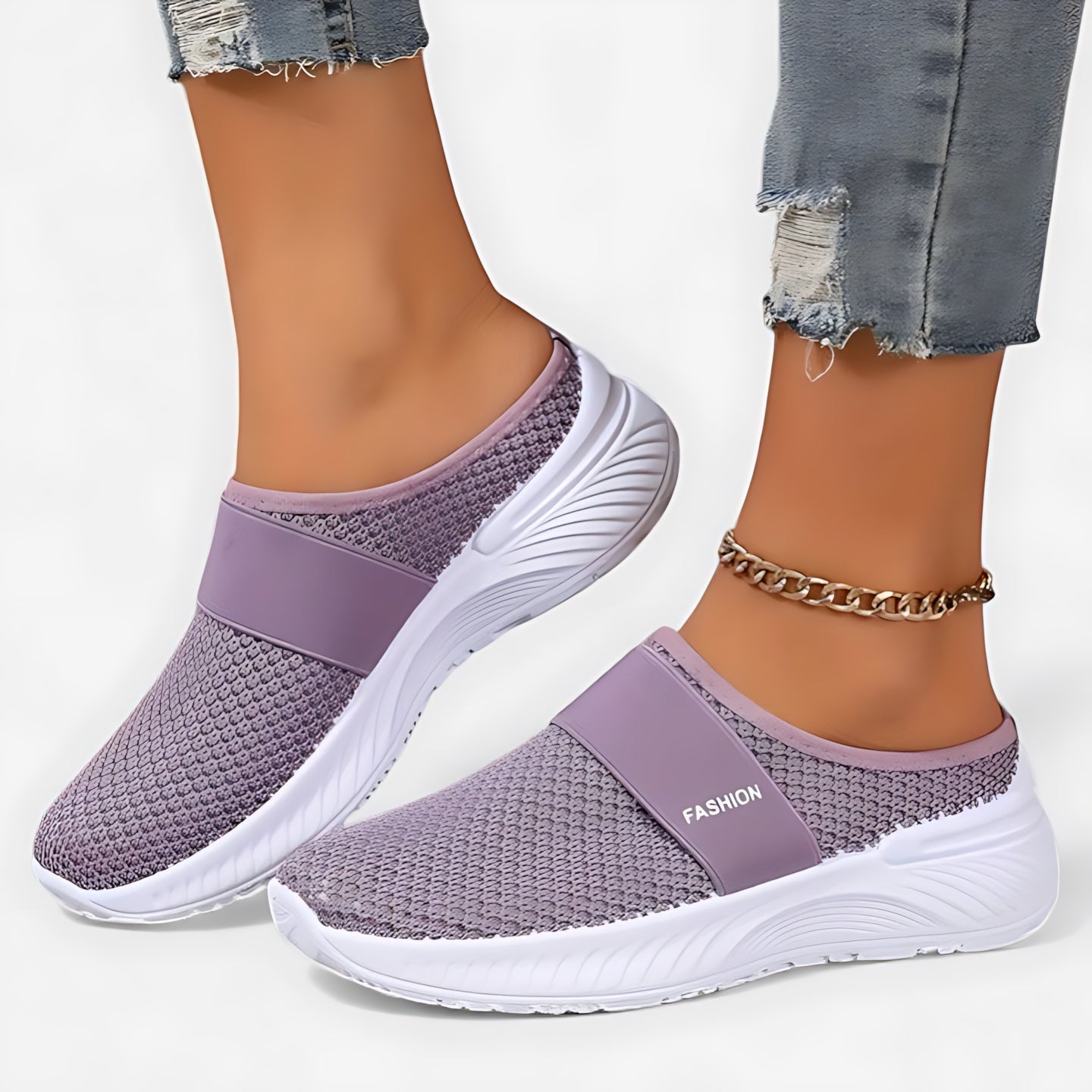 Eliza – Mesh Closed Toe Sneaker Mules