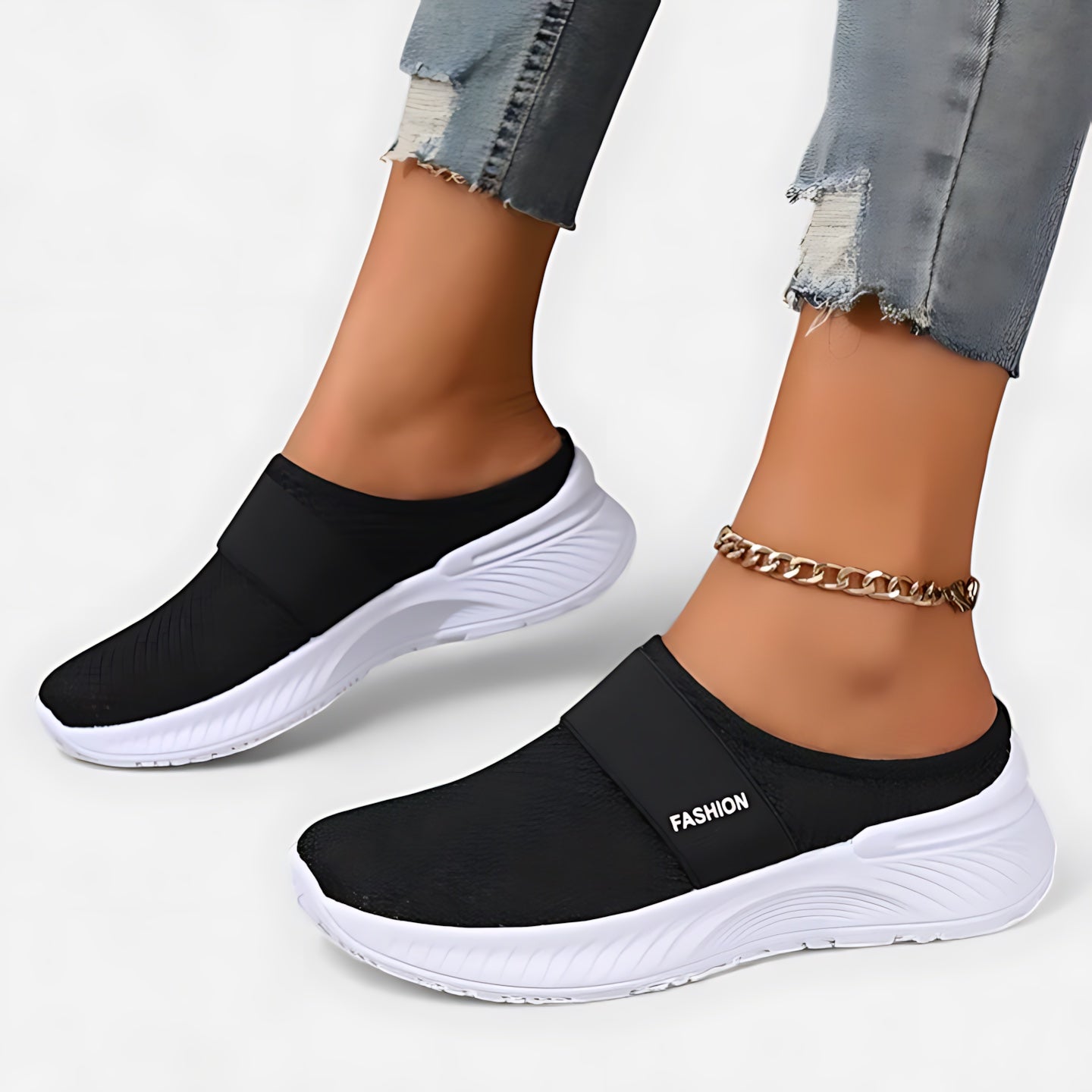 Eliza – Mesh Closed Toe Sneaker Mules