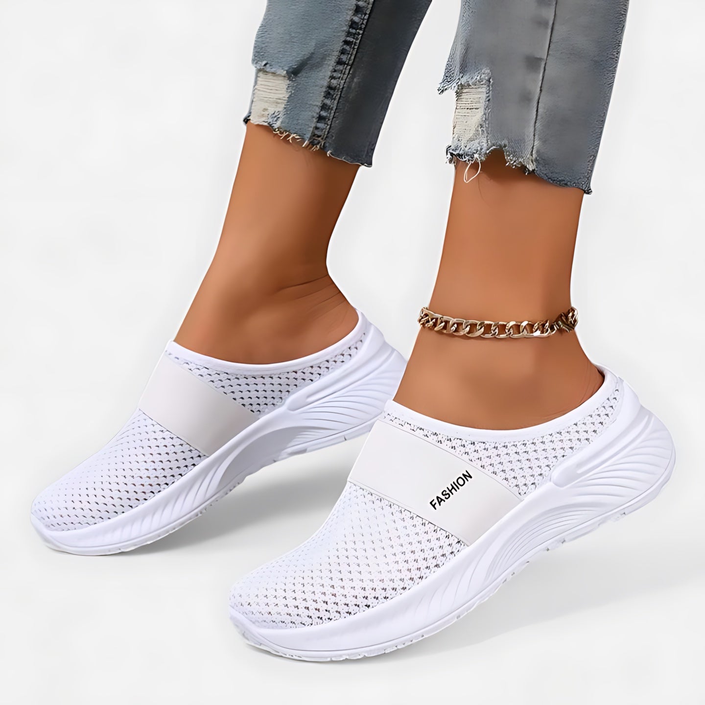 Eliza – Mesh Closed Toe Sneaker Mules