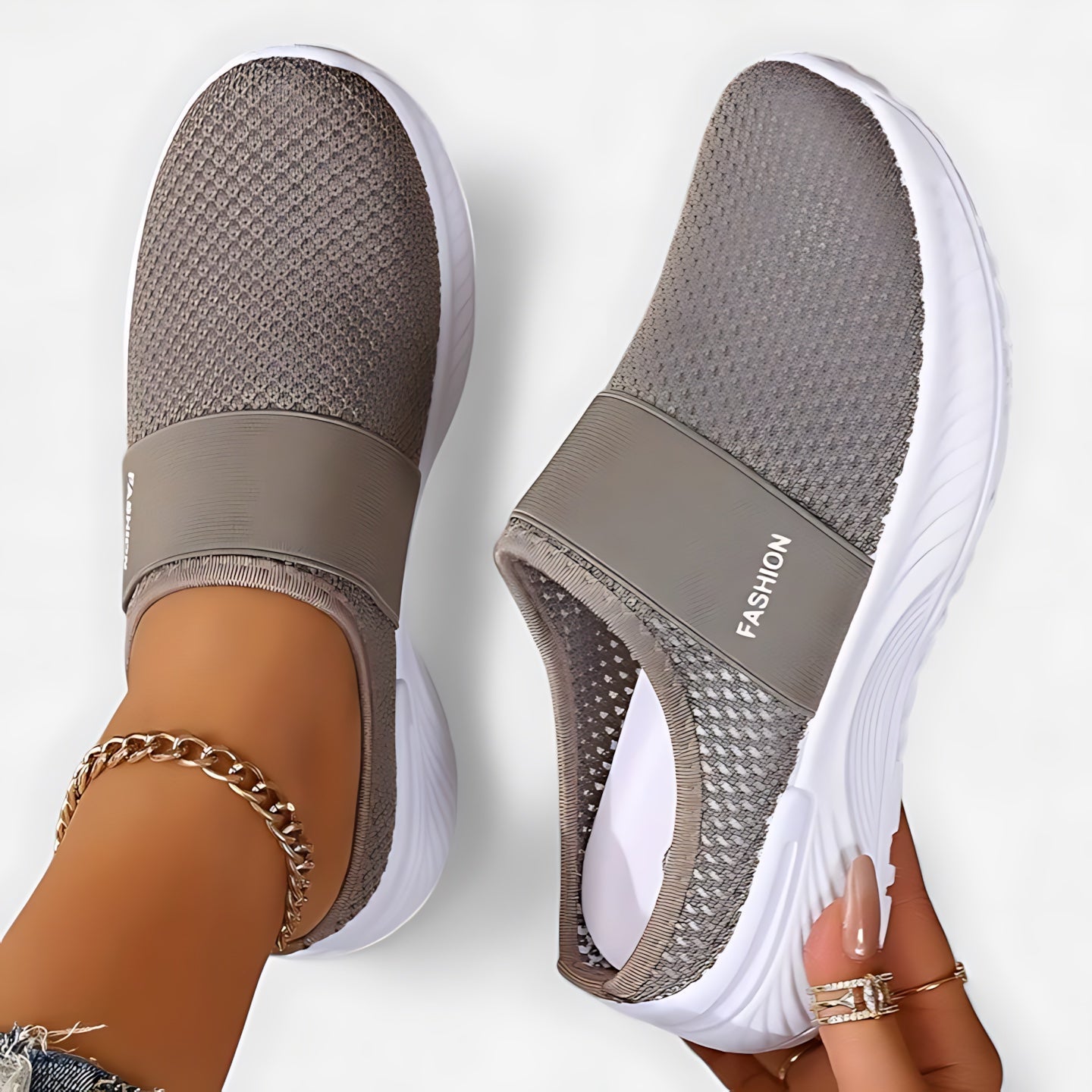Eliza – Mesh Closed Toe Sneaker Mules