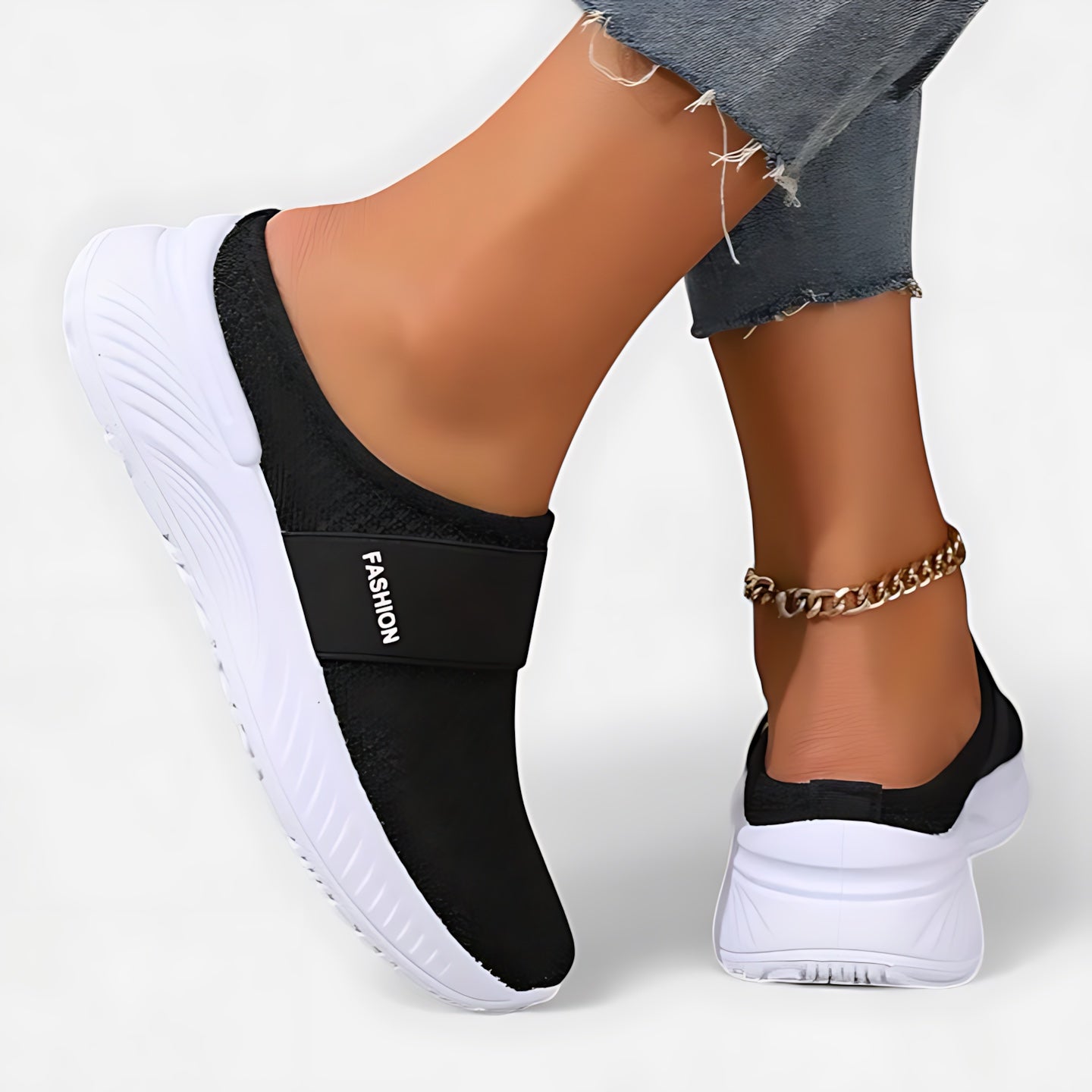 Eliza – Mesh Closed Toe Sneaker Mules