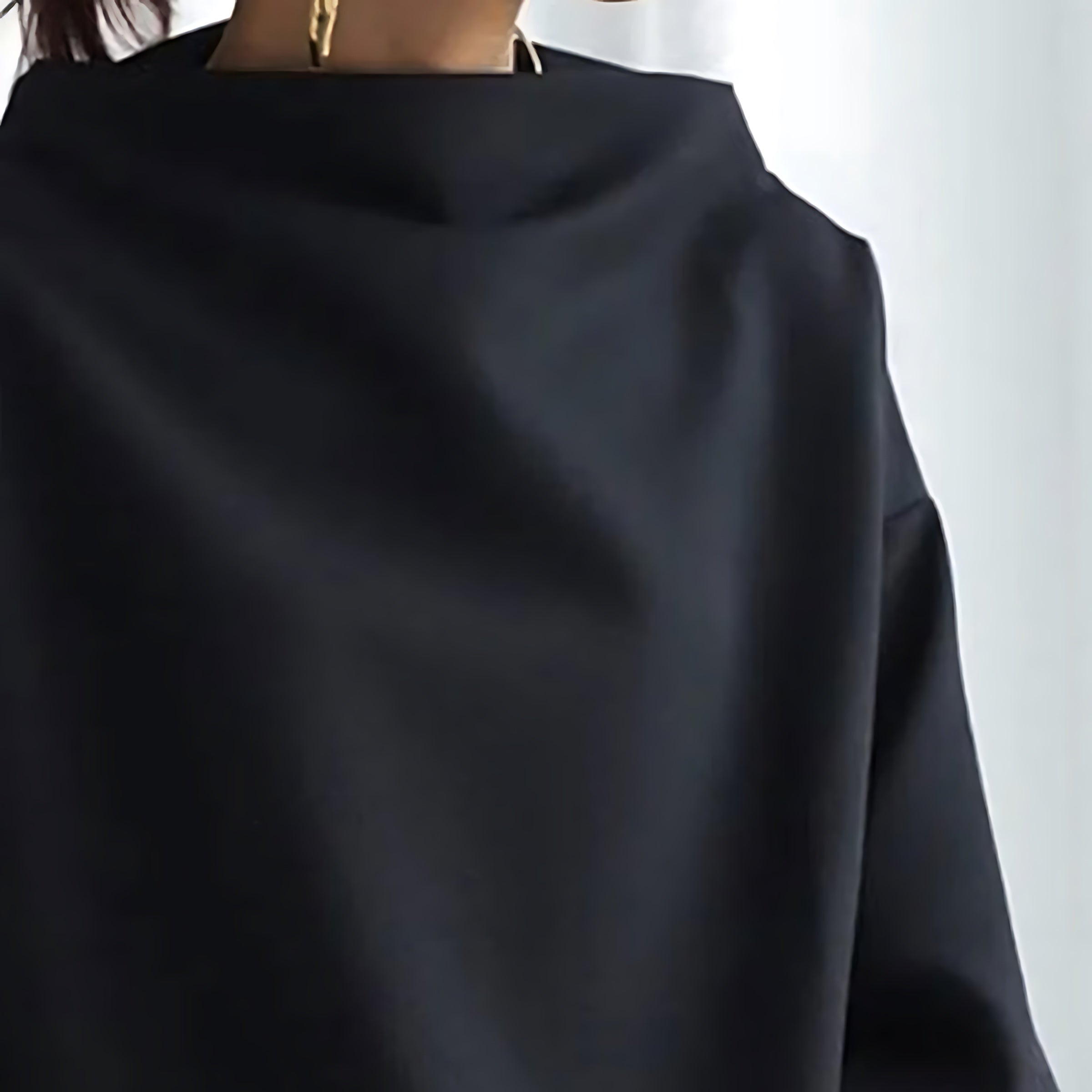 Ella – Oversized Funnel Neck Knit Sweater