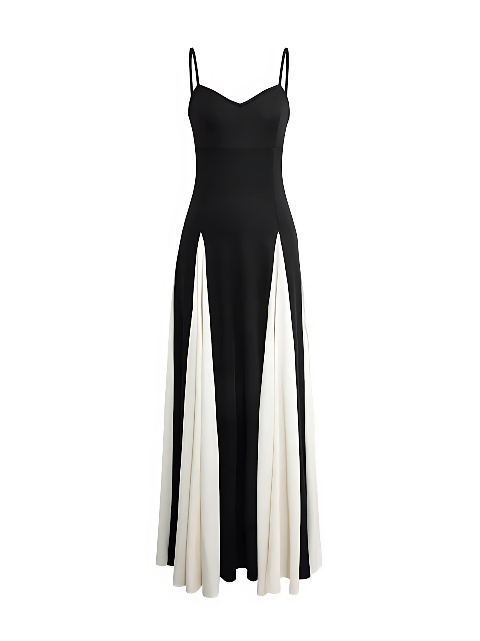 Ellie – Color Block Pleated Cami Maxi Dress
