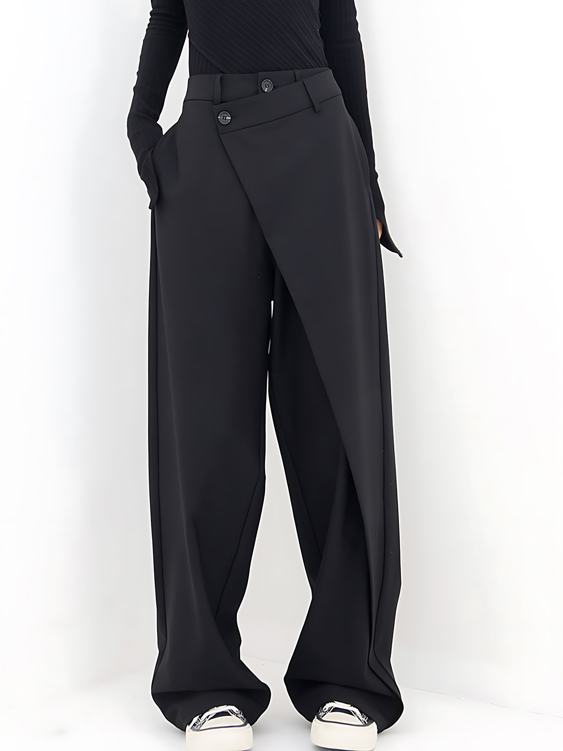 Ellie – Crossover Waist Wide Leg Pants