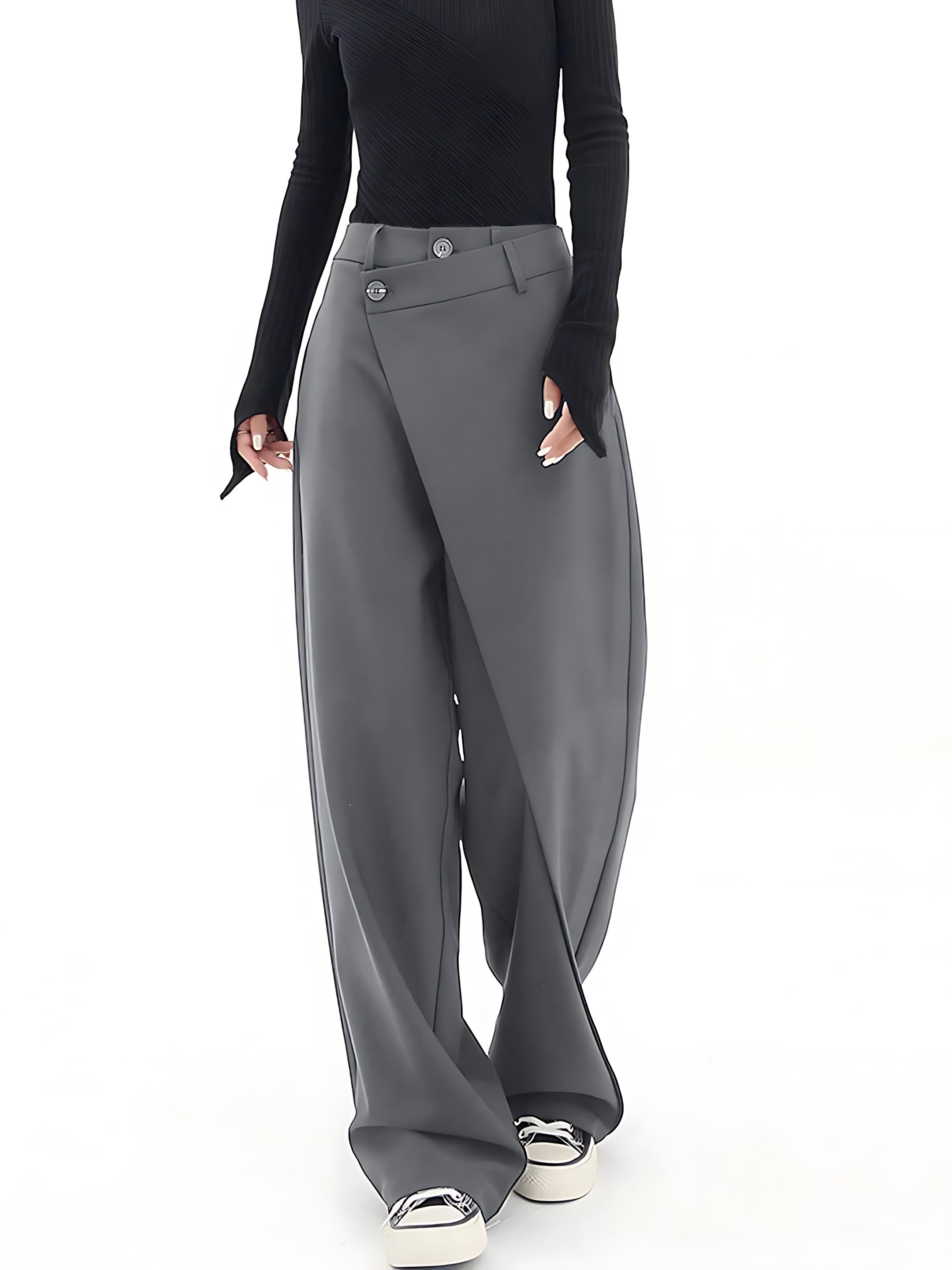 Ellie – Crossover Waist Wide Leg Pants