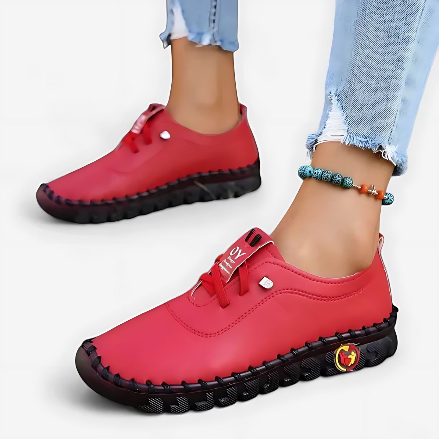 Eloise – Faux Leather Lace Up Comfort Shoes
