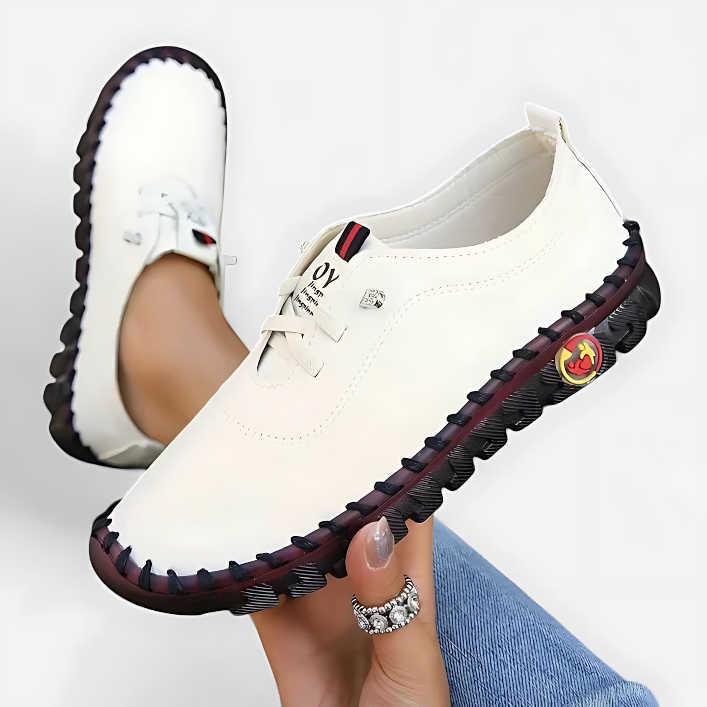 Eloise – Faux Leather Lace Up Comfort Shoes