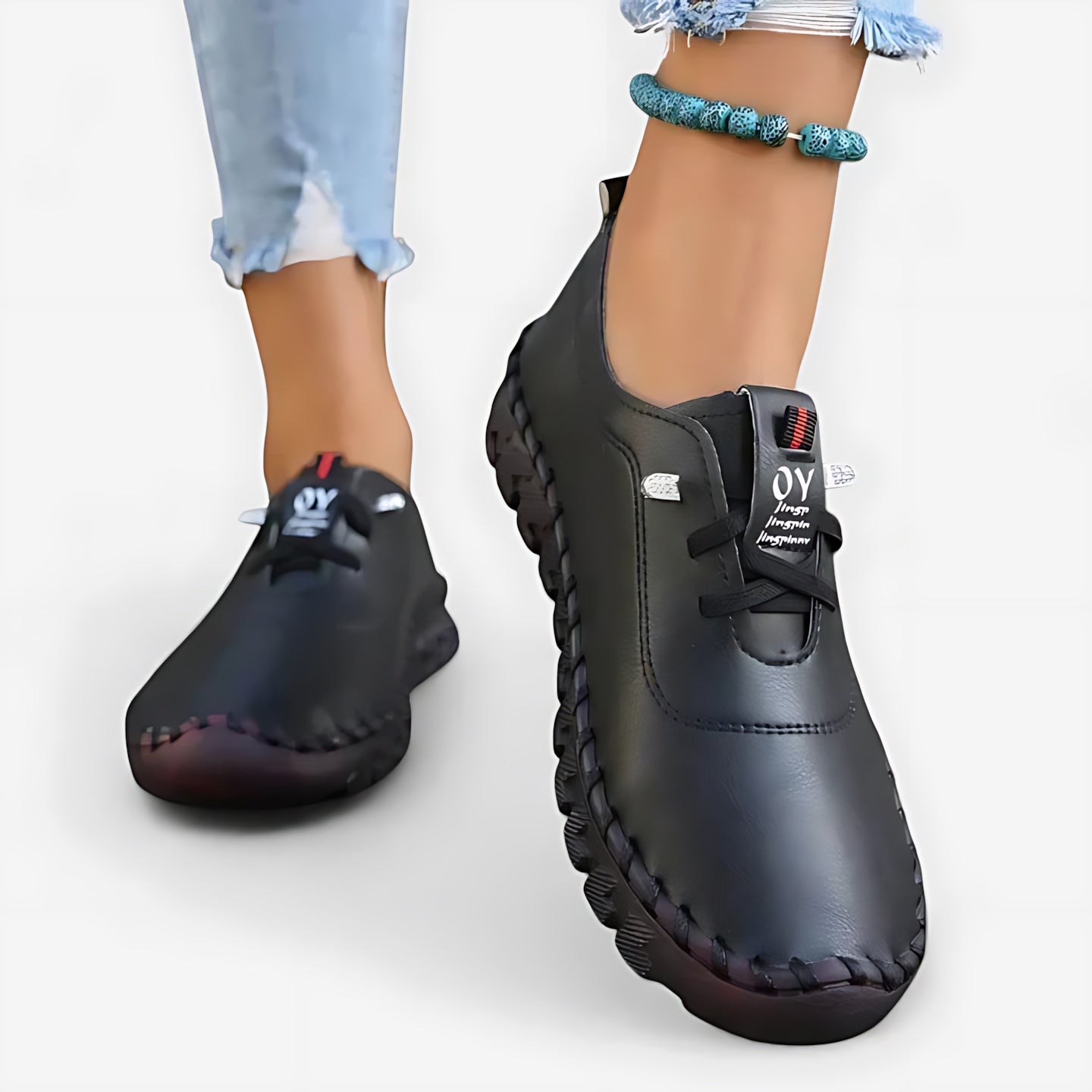 Eloise – Faux Leather Lace Up Comfort Shoes