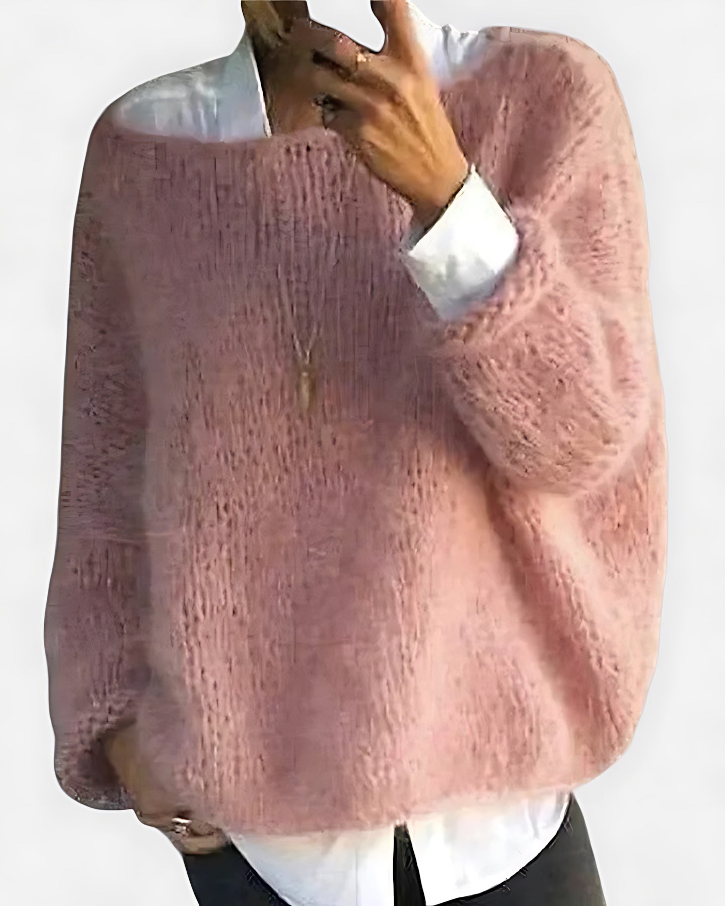 Emilia – Fuzzy Oversized Knit Sweater