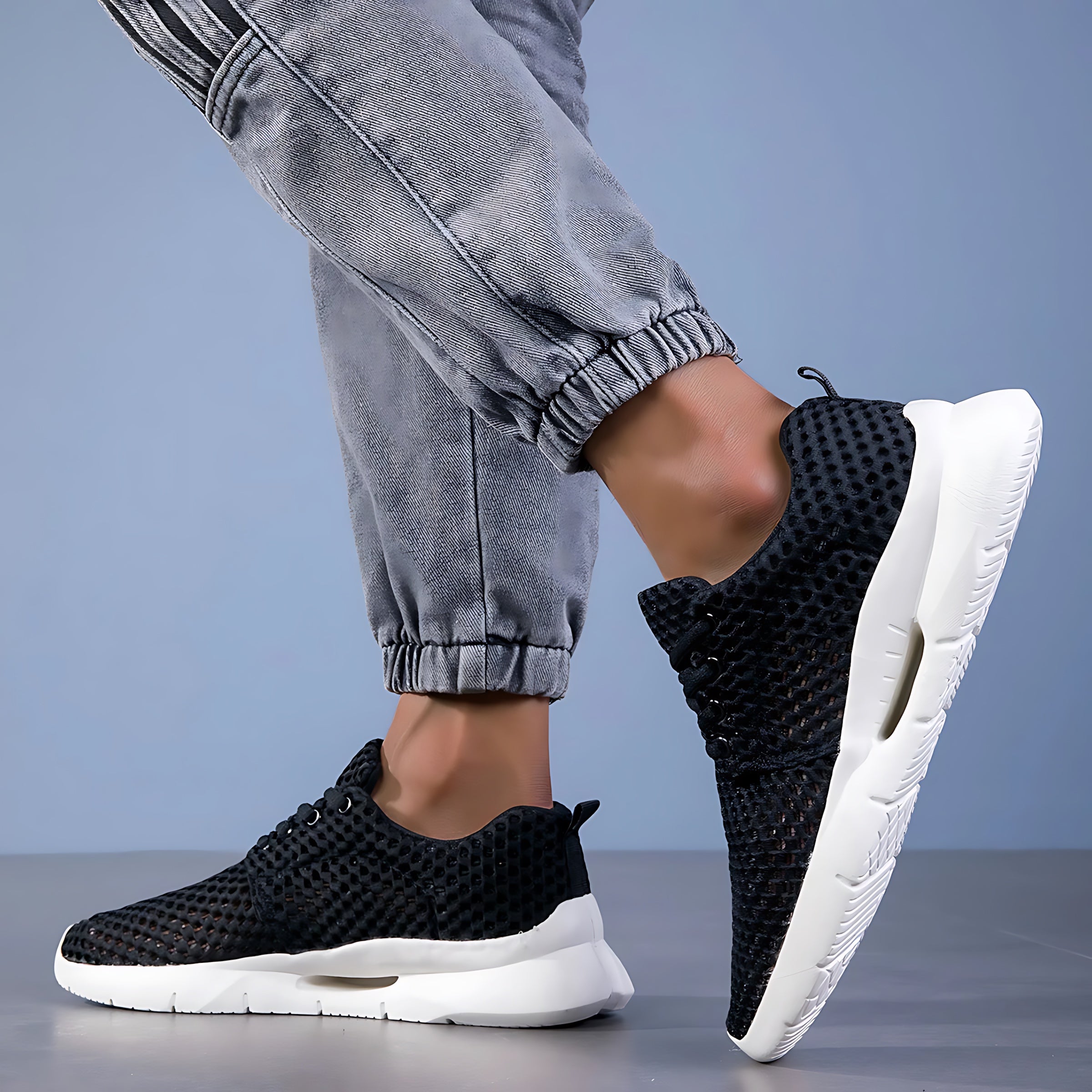 Emily – Breathable Mesh Lace Up Walking Sneakers