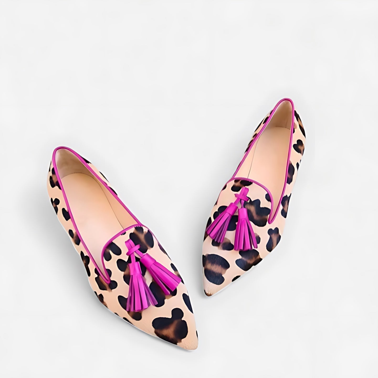 Emily – Leopard Print Bow Pointed Toe Flats