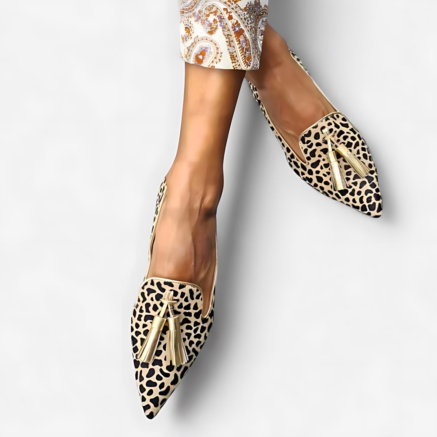 Emily – Leopard Print Bow Pointed Toe Flats