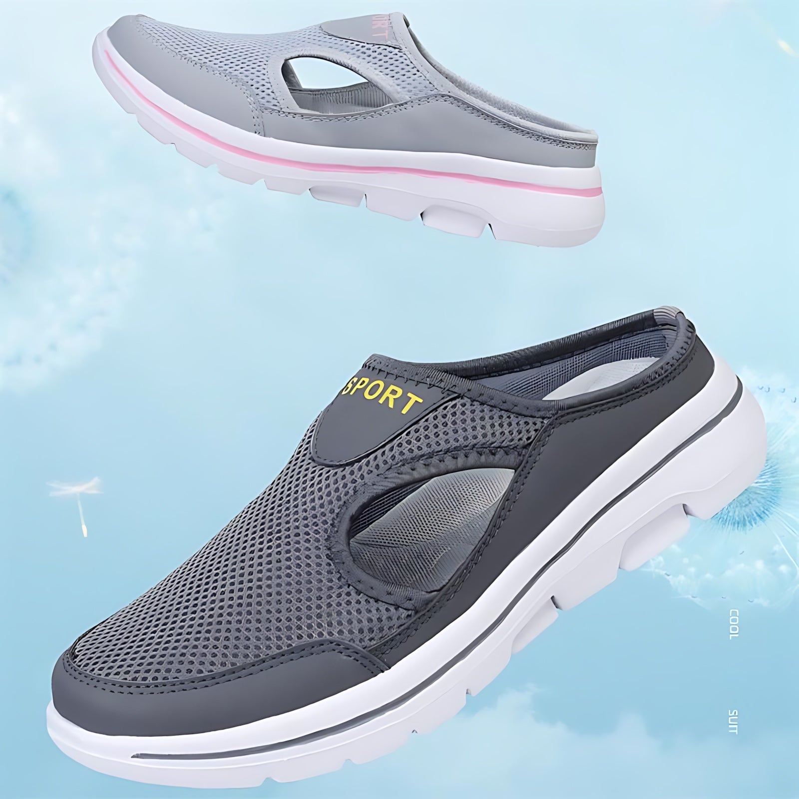 Emily – Mesh Slip On Sneaker Mules