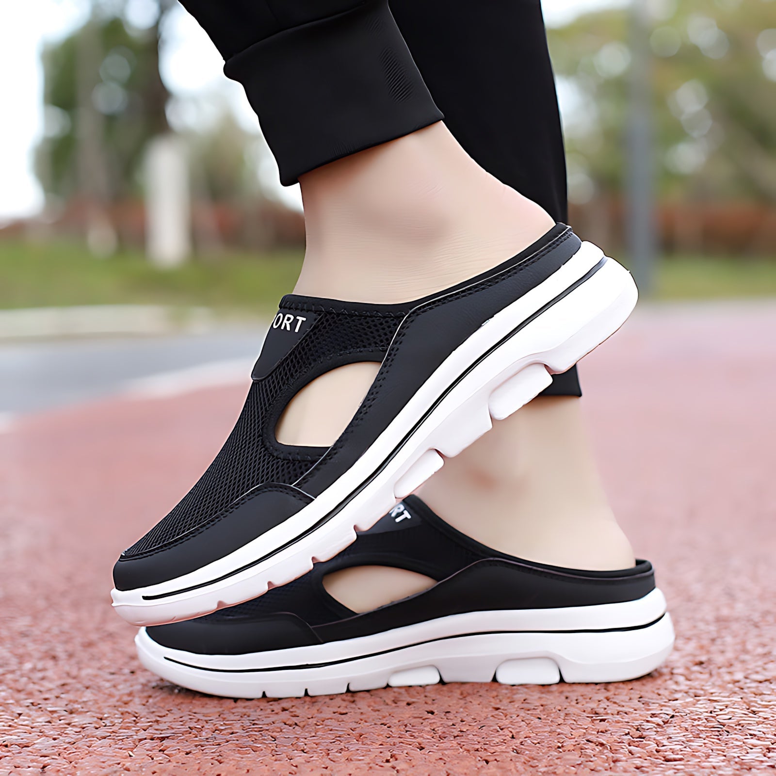 Emily – Mesh Slip On Sneaker Mules