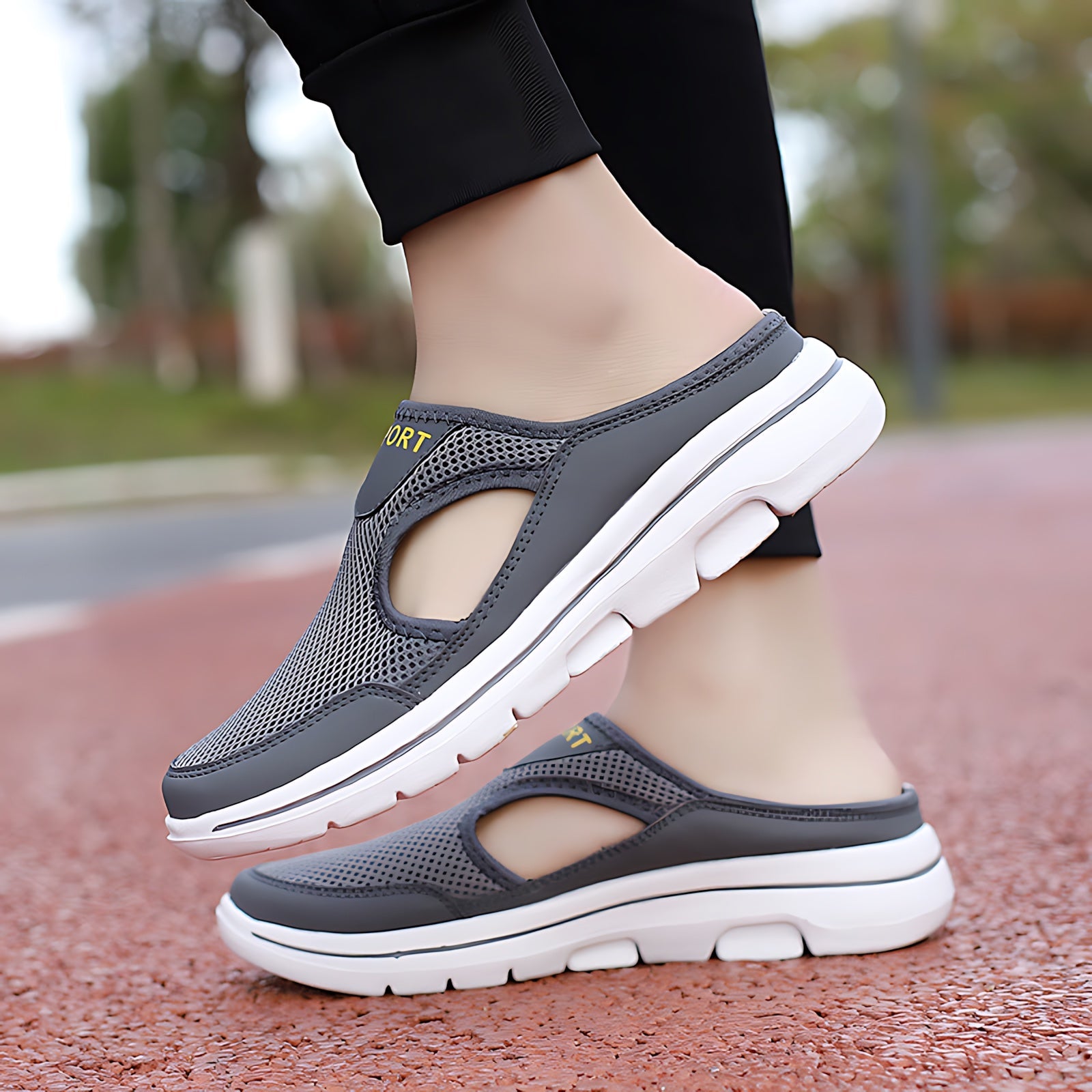 Emily – Mesh Slip On Sneaker Mules