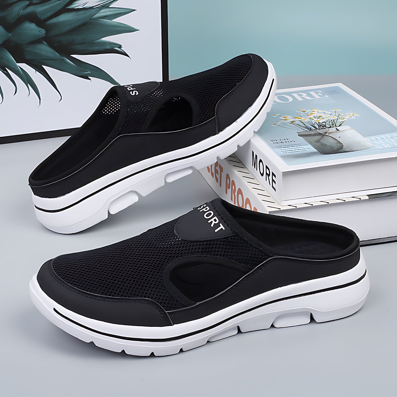 Emily – Mesh Slip On Sneaker Mules