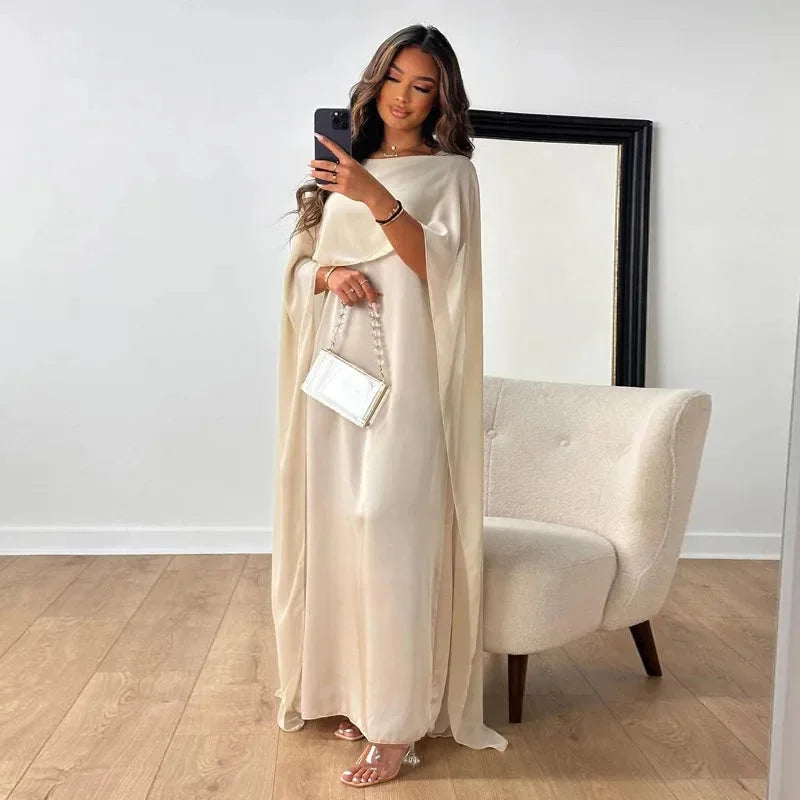 Mariana – Cape Sleeve Evening Maxi Dress