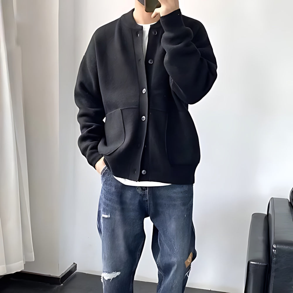 Estella – Crew Neck Button Up Knit Cardigan