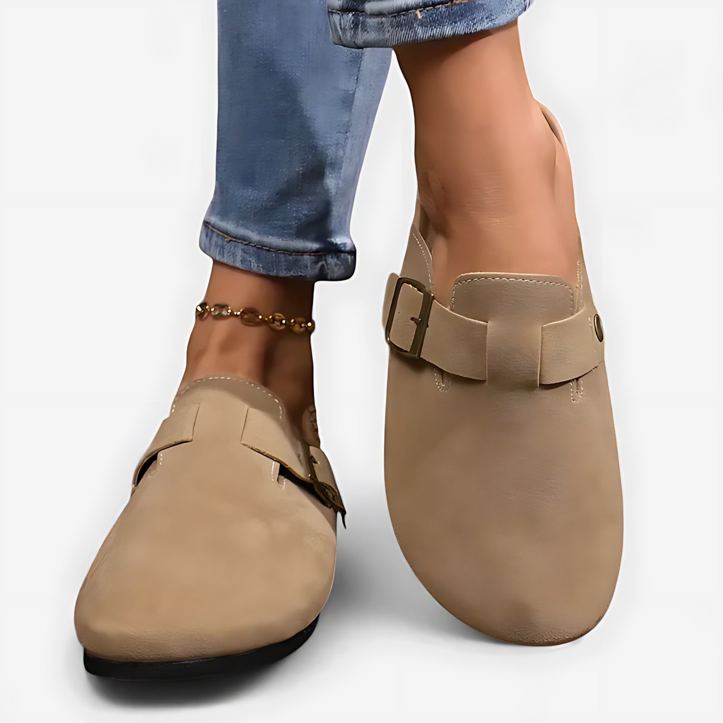 Esther – Suede Closed Toe Clog Mules