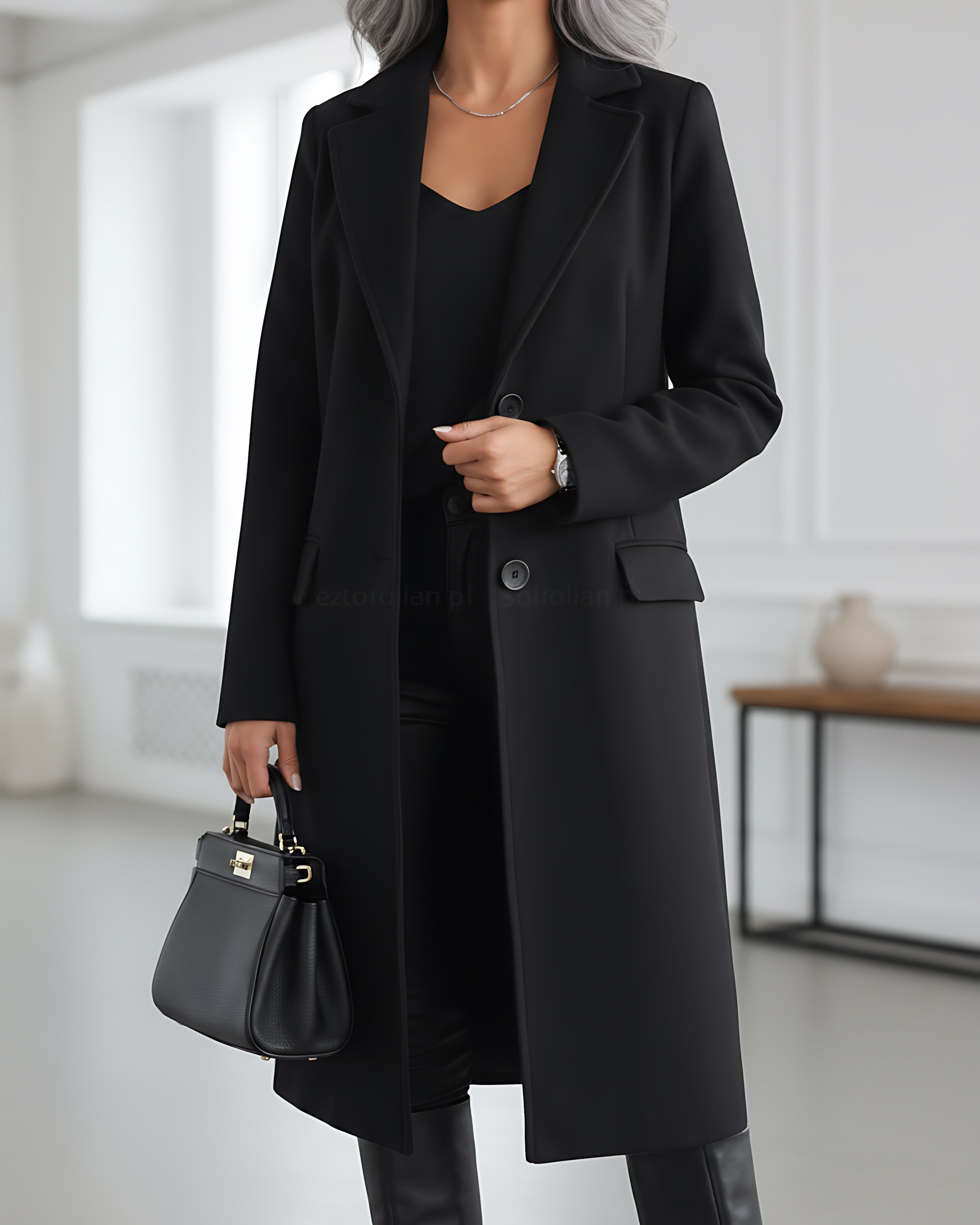 Esther – Tailored Single Breasted Longline Coat