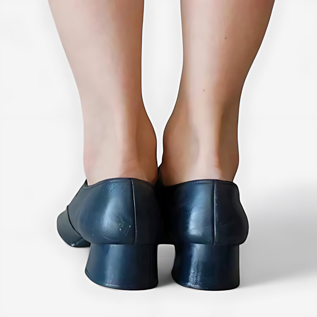 Eva – Leather Round Toe Mary Jane Flats