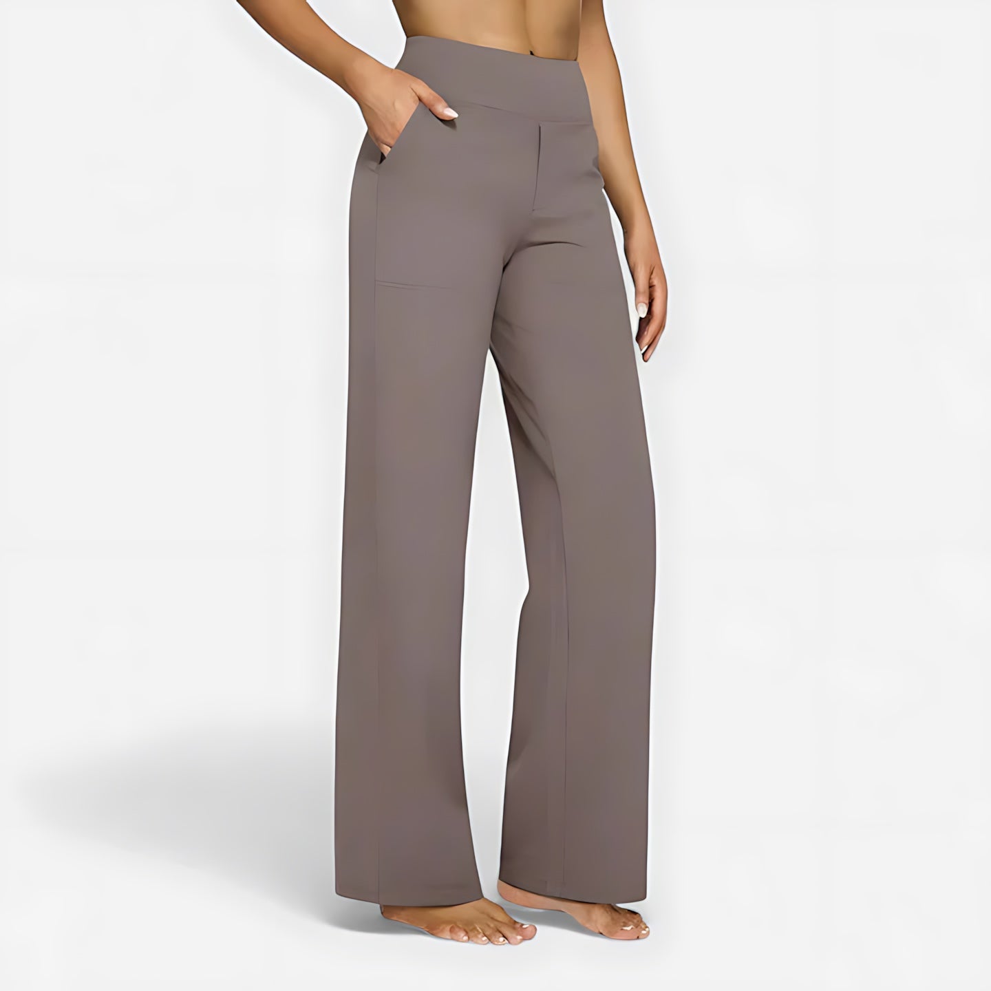 Evangeline – Crossover Waist Wide Leg Lounge Pants