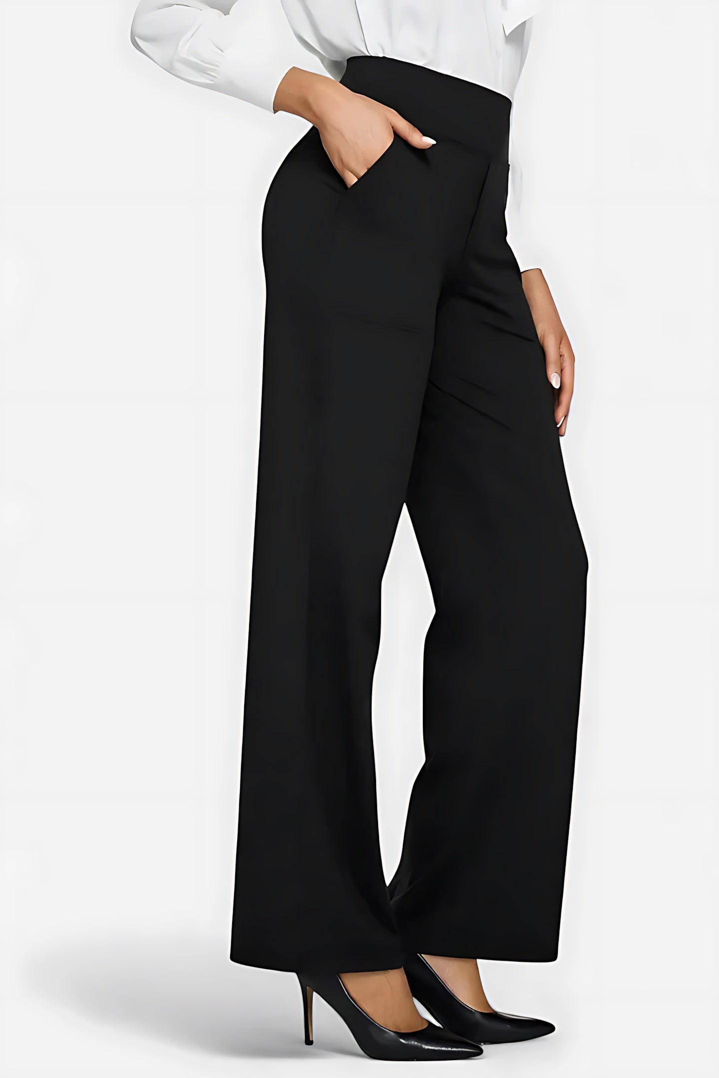 Evangeline – Crossover Waist Wide Leg Lounge Pants