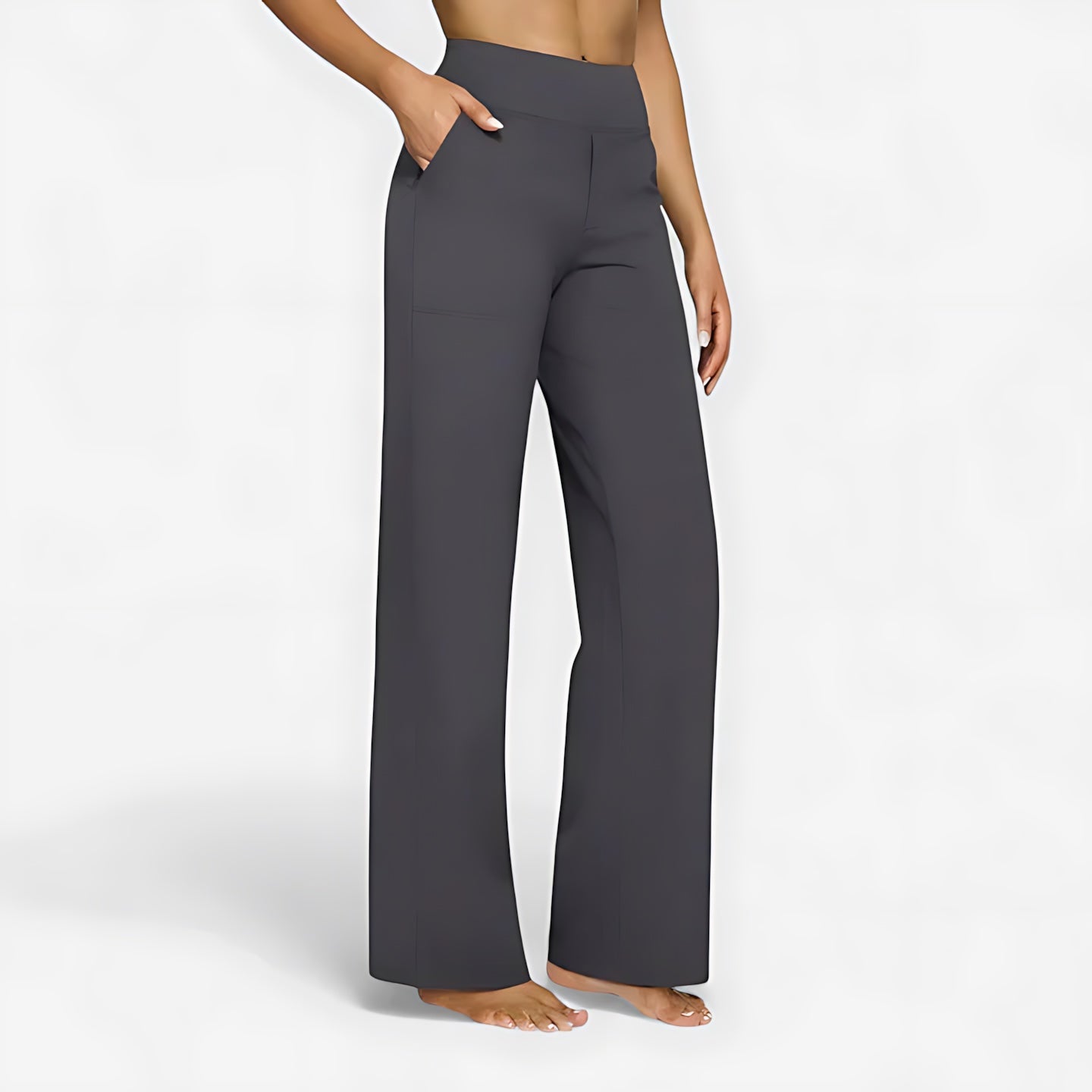 Evangeline – Crossover Waist Wide Leg Lounge Pants