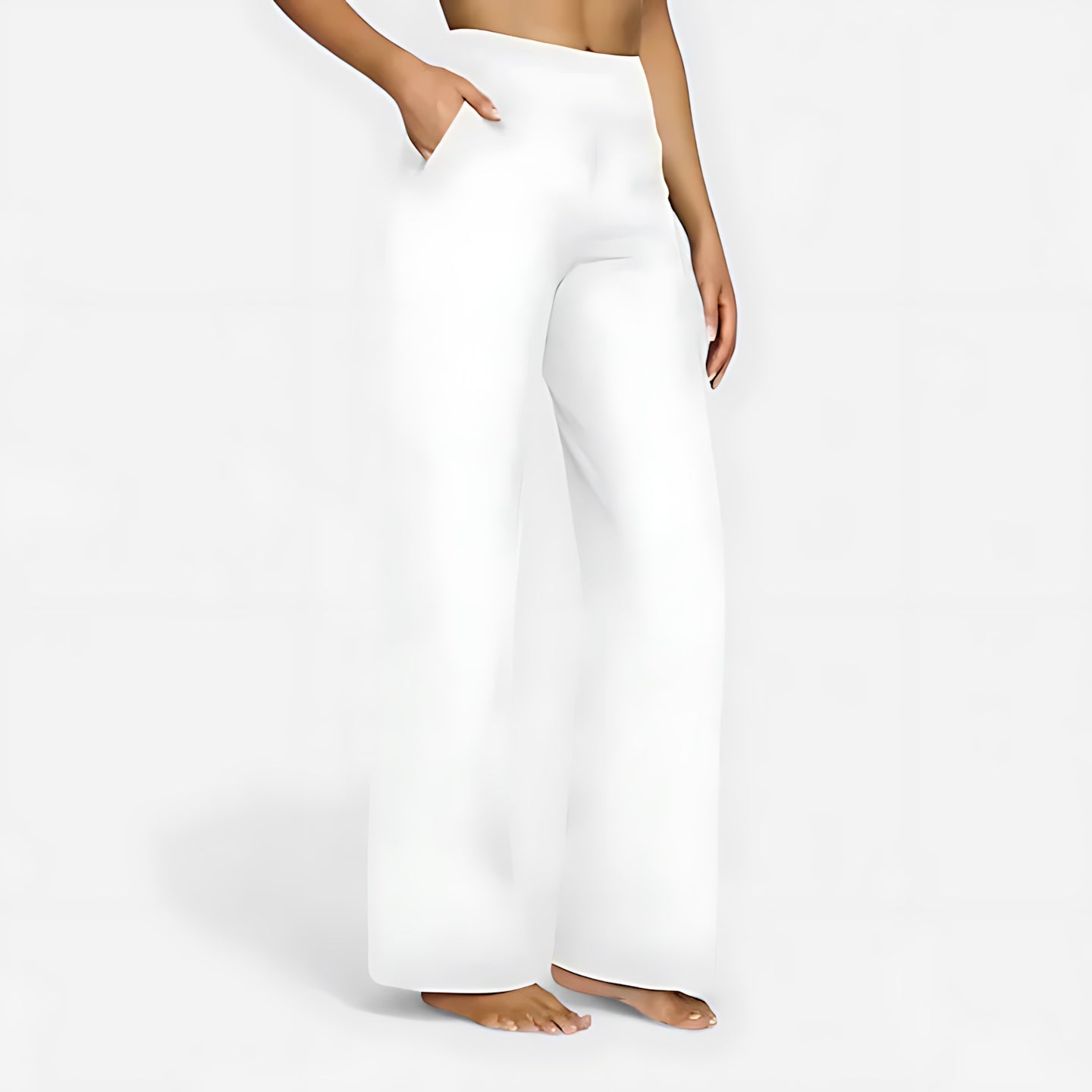 Evangeline – Crossover Waist Wide Leg Lounge Pants