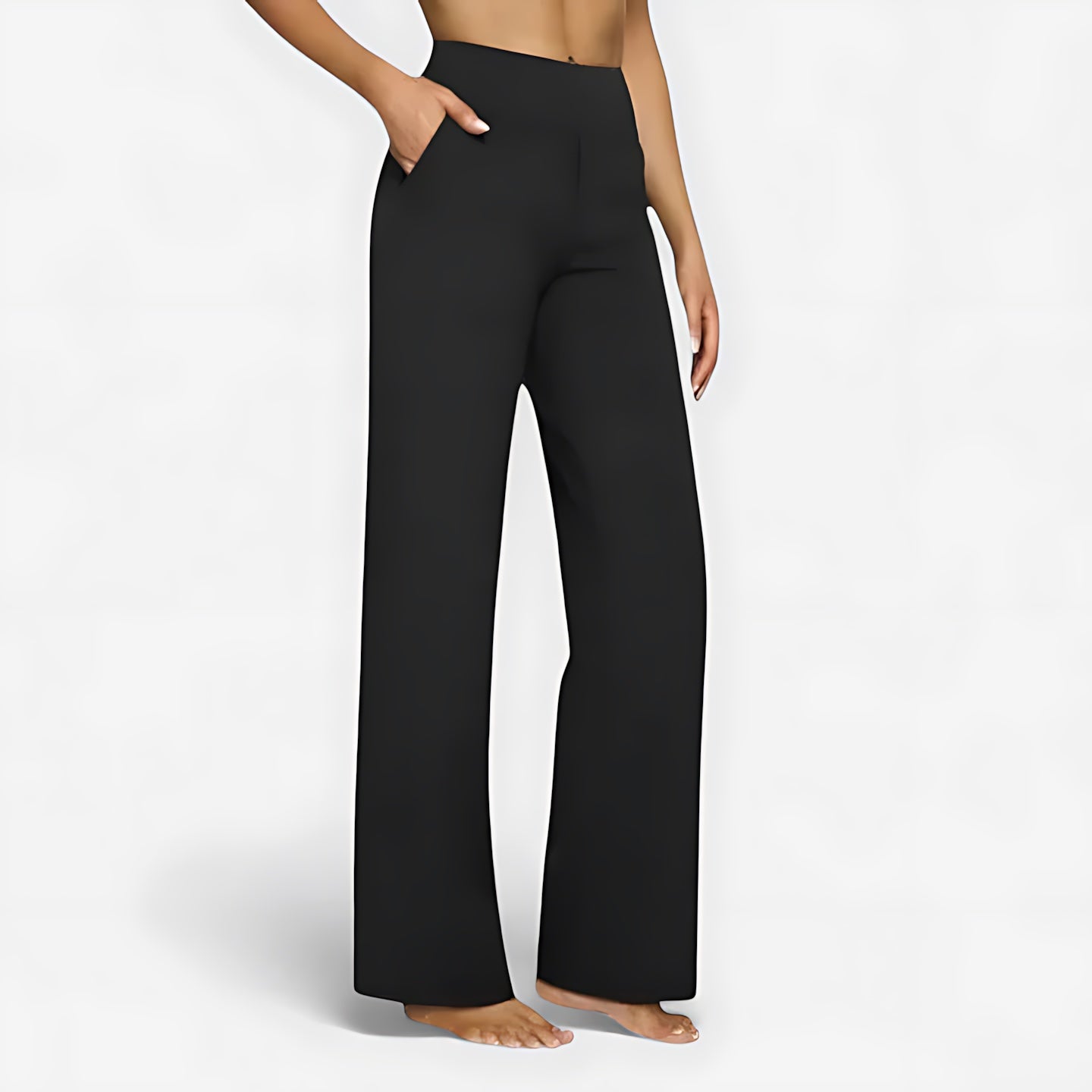 Evangeline – Crossover Waist Wide Leg Lounge Pants