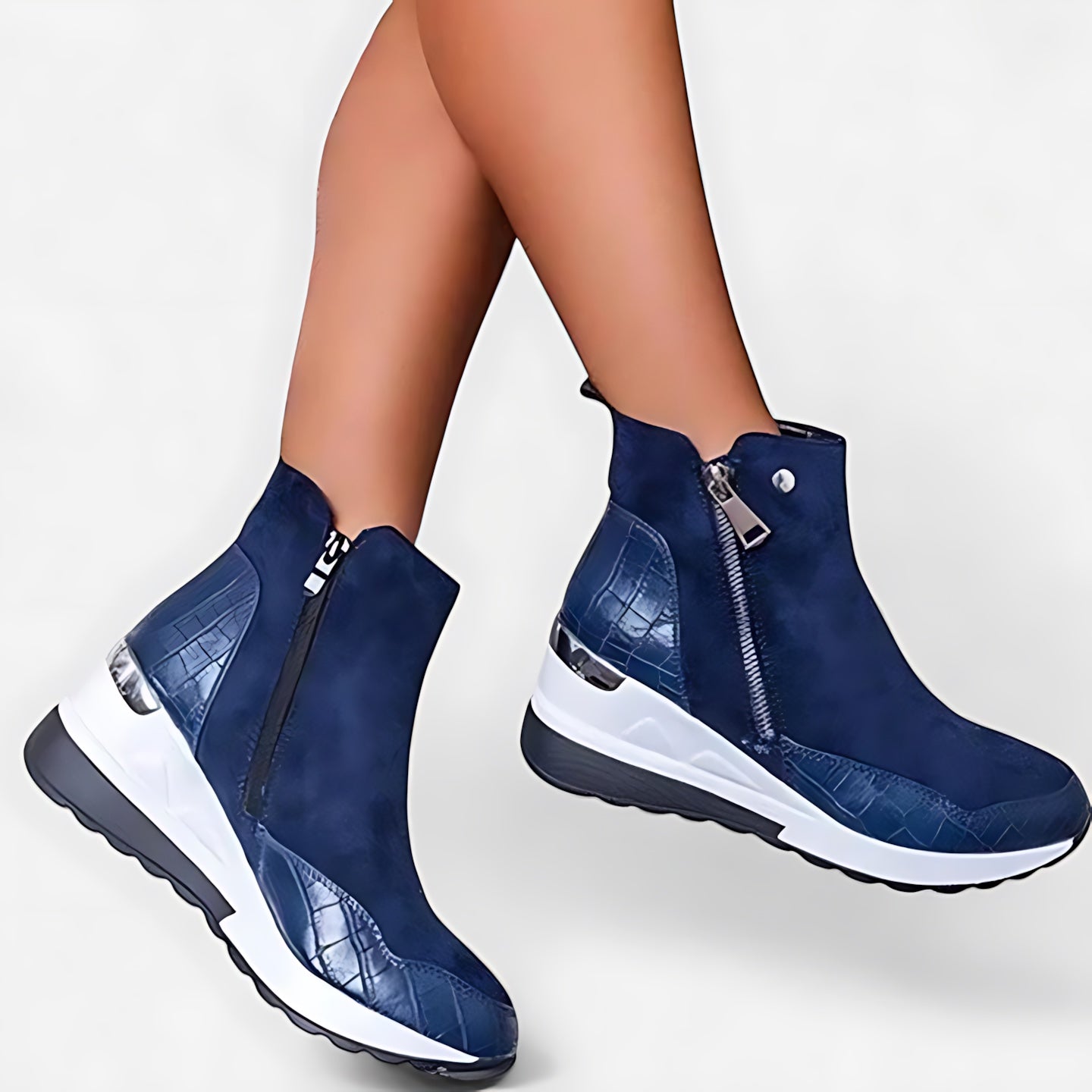 Evangeline – Leather Chunky Sole Chelsea Boots
