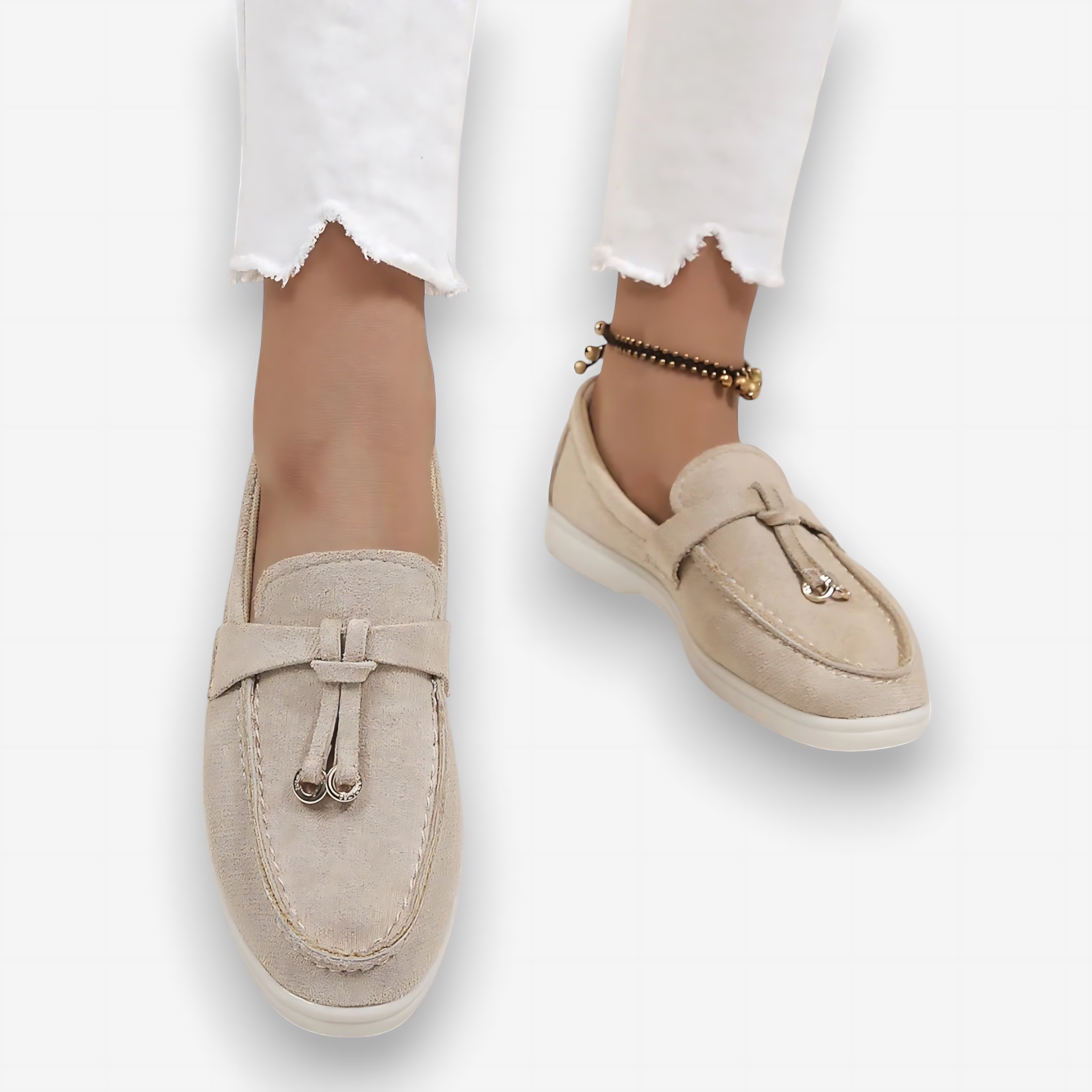 Evelyn – Canvas Knot Slip On Loafers