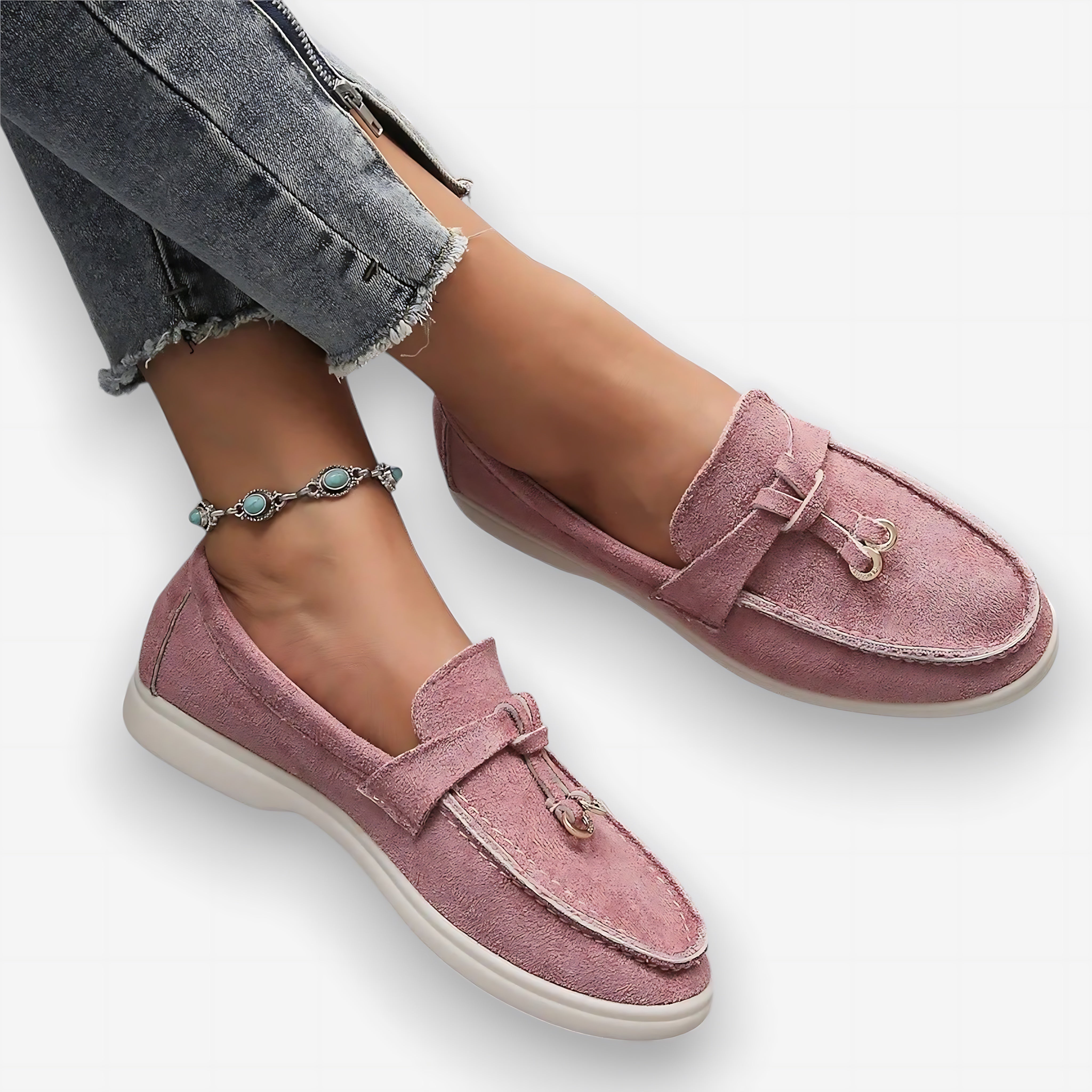 Evelyn – Canvas Knot Slip On Loafers