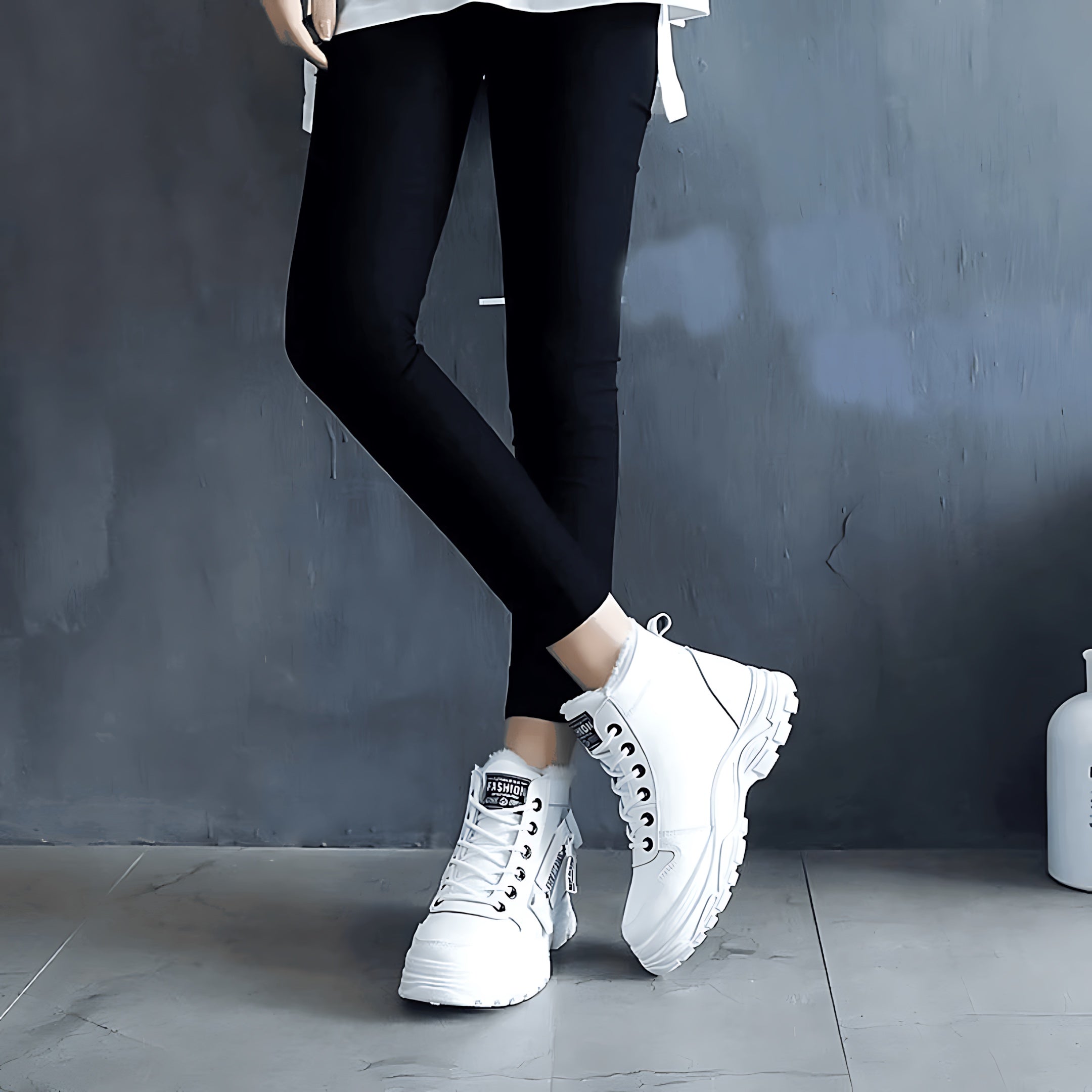 Evelyn – Chunky Lace Up Winter Ankle Boots
