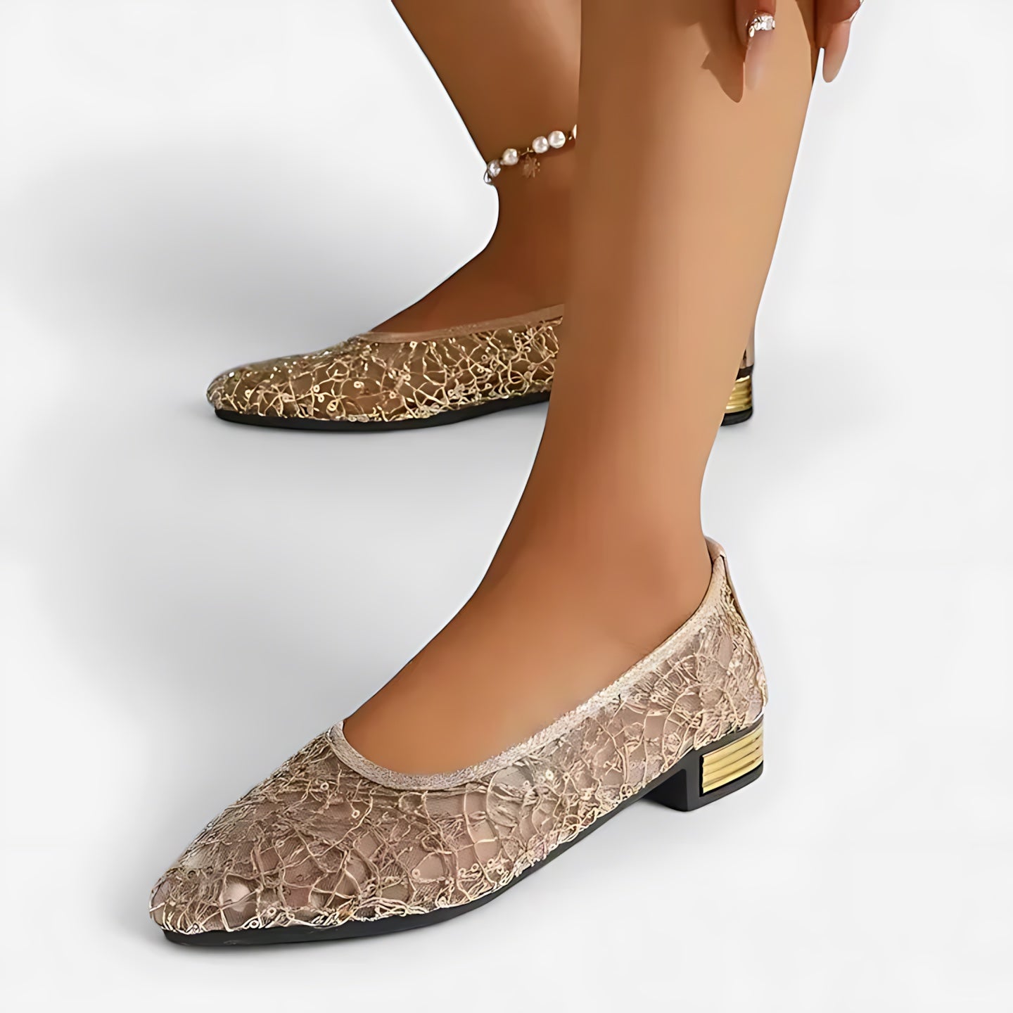 Faith – Lace Pointed Toe Ballet Flats