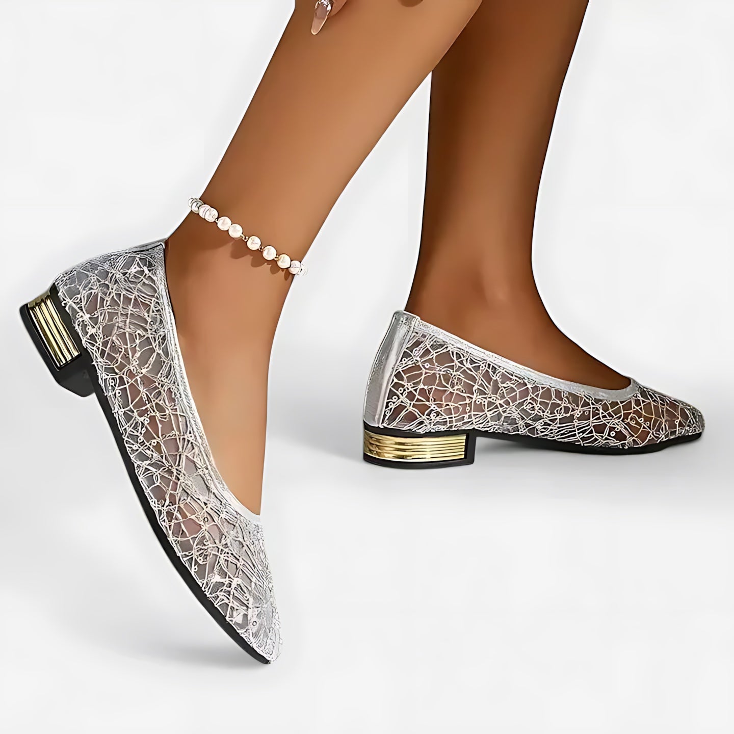 Faith – Lace Pointed Toe Ballet Flats