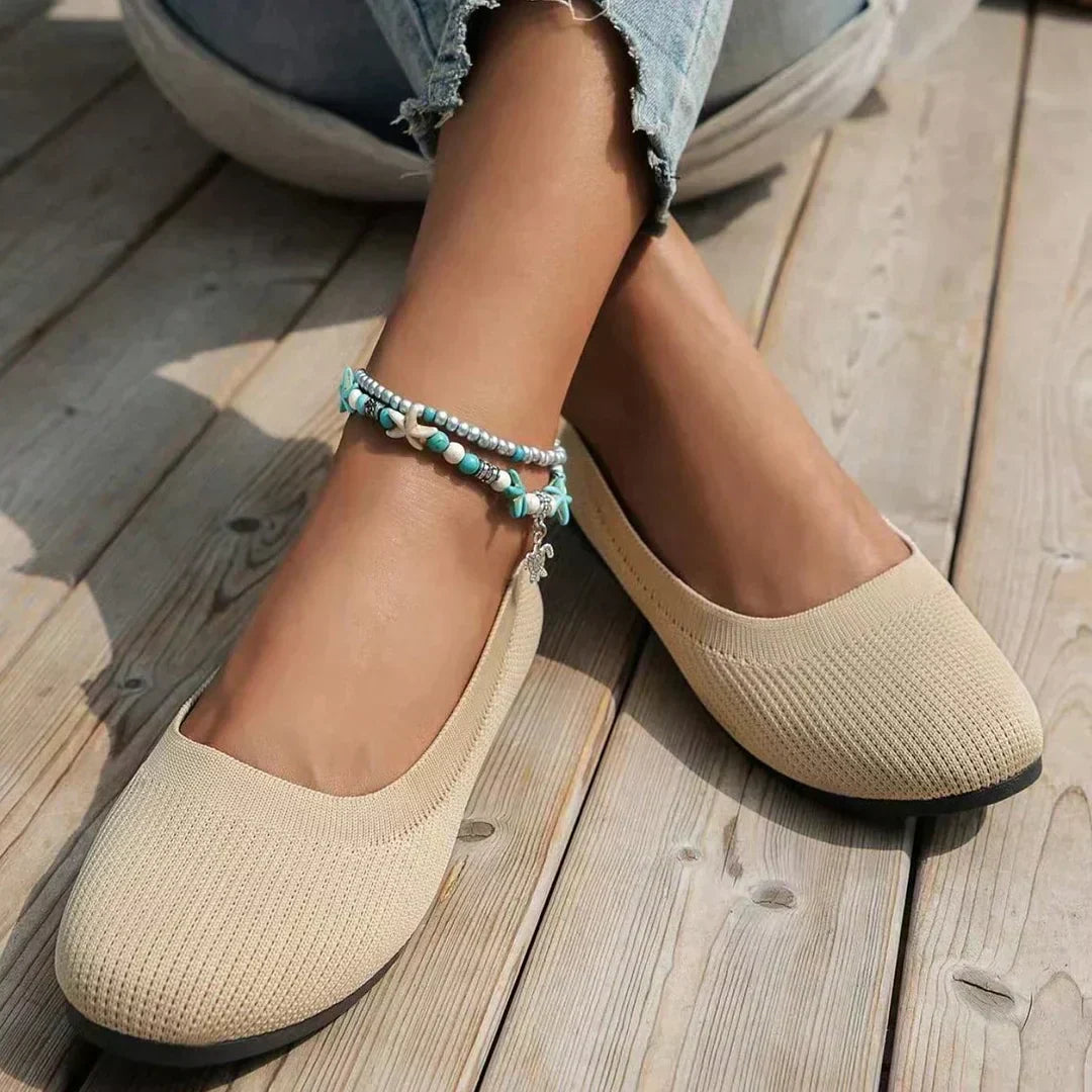 Penelope – Slip On Almond Toe Ballet Flats