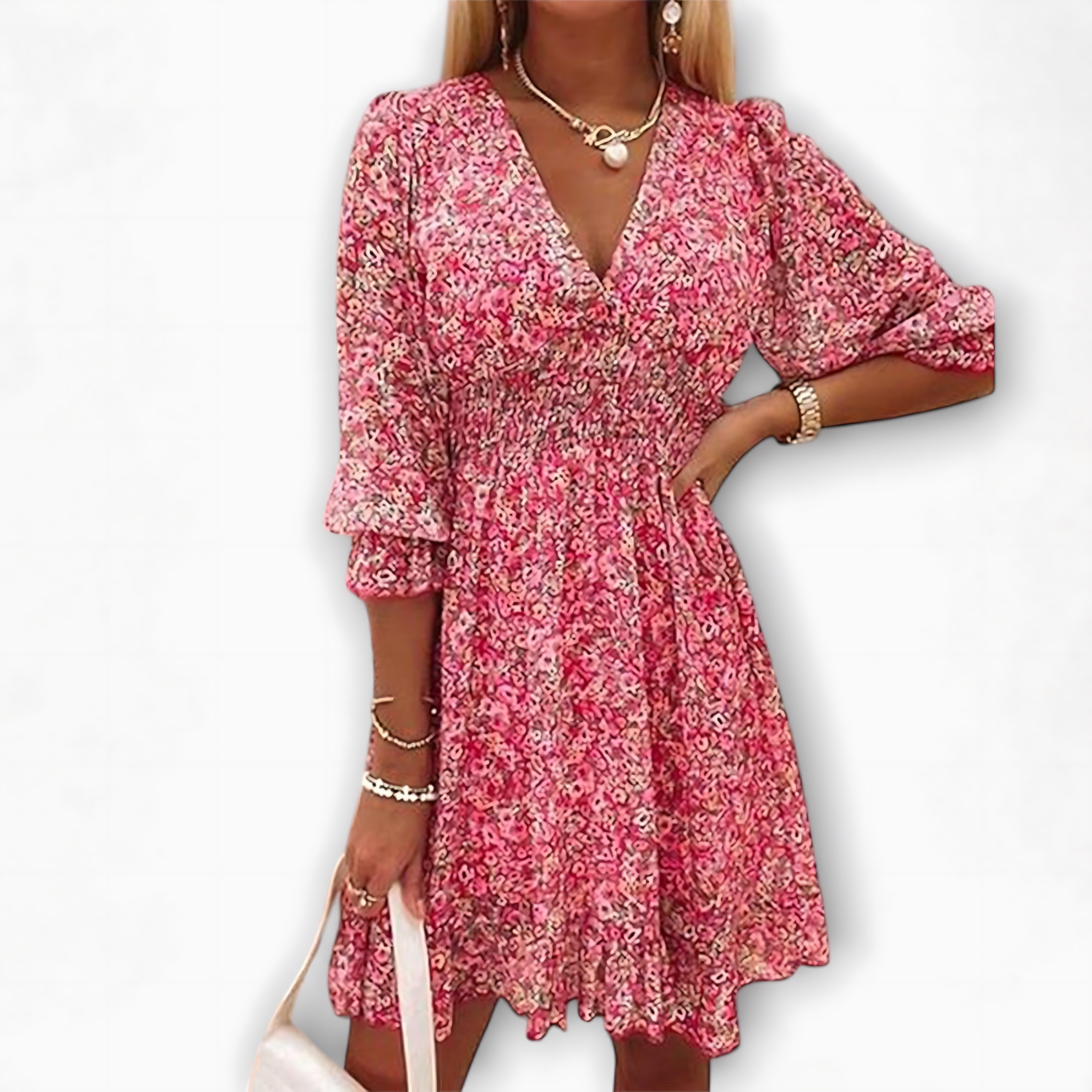 Fiona – Ditsy Floral Puff Sleeve Smocked Mini Dress